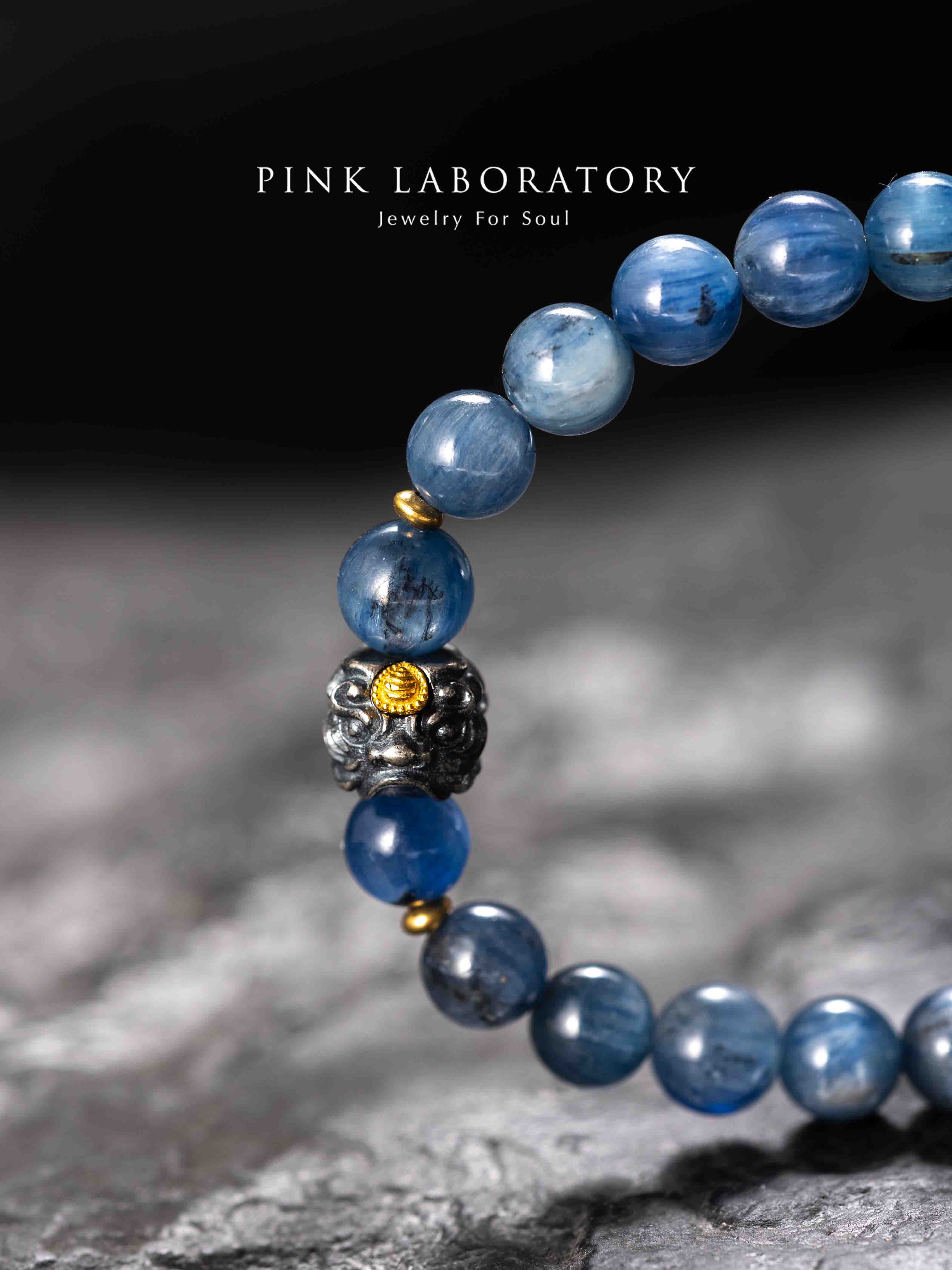 藍晶石醒獅925純銀手鍊