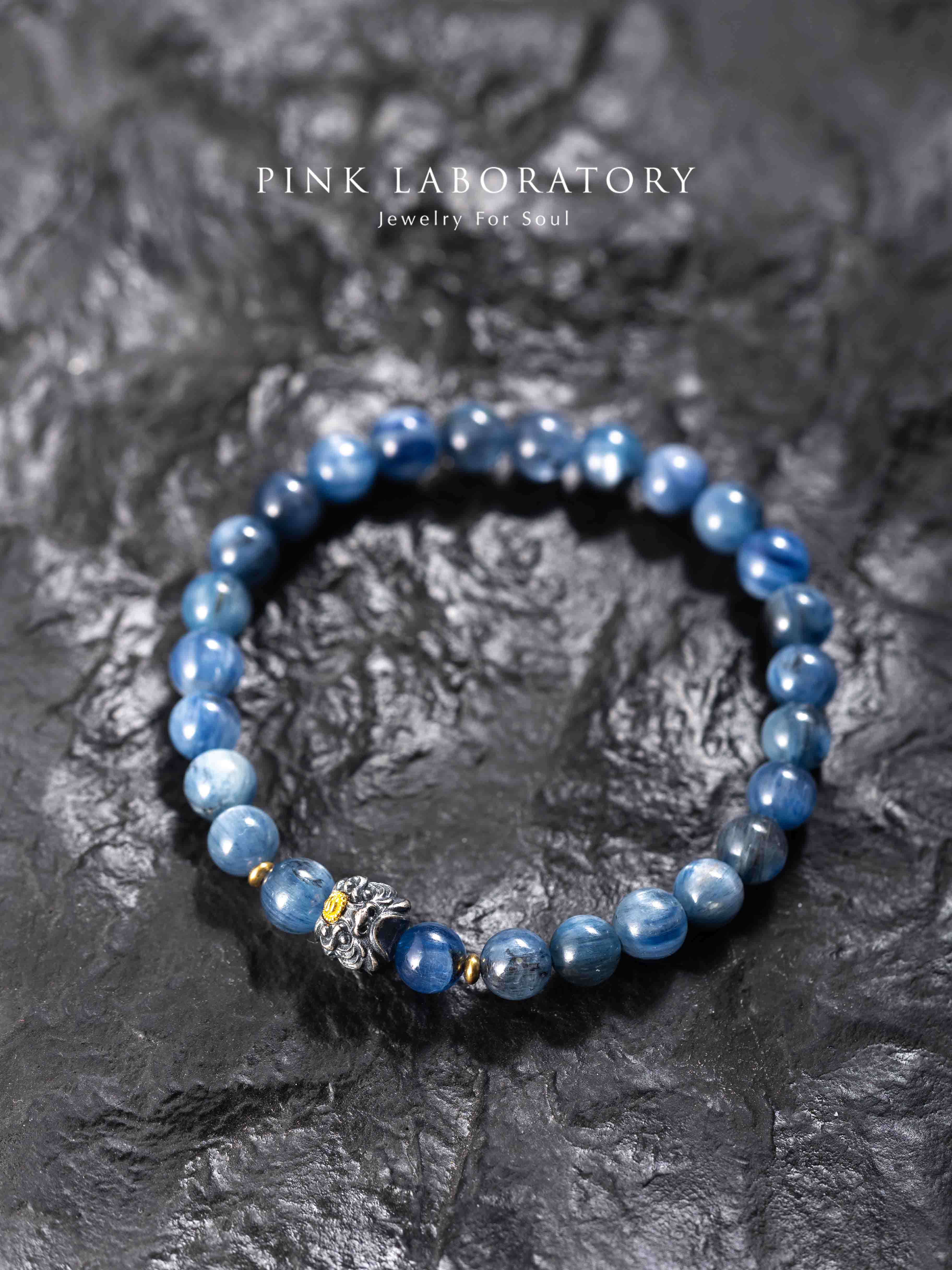 藍晶石醒獅925純銀手鍊