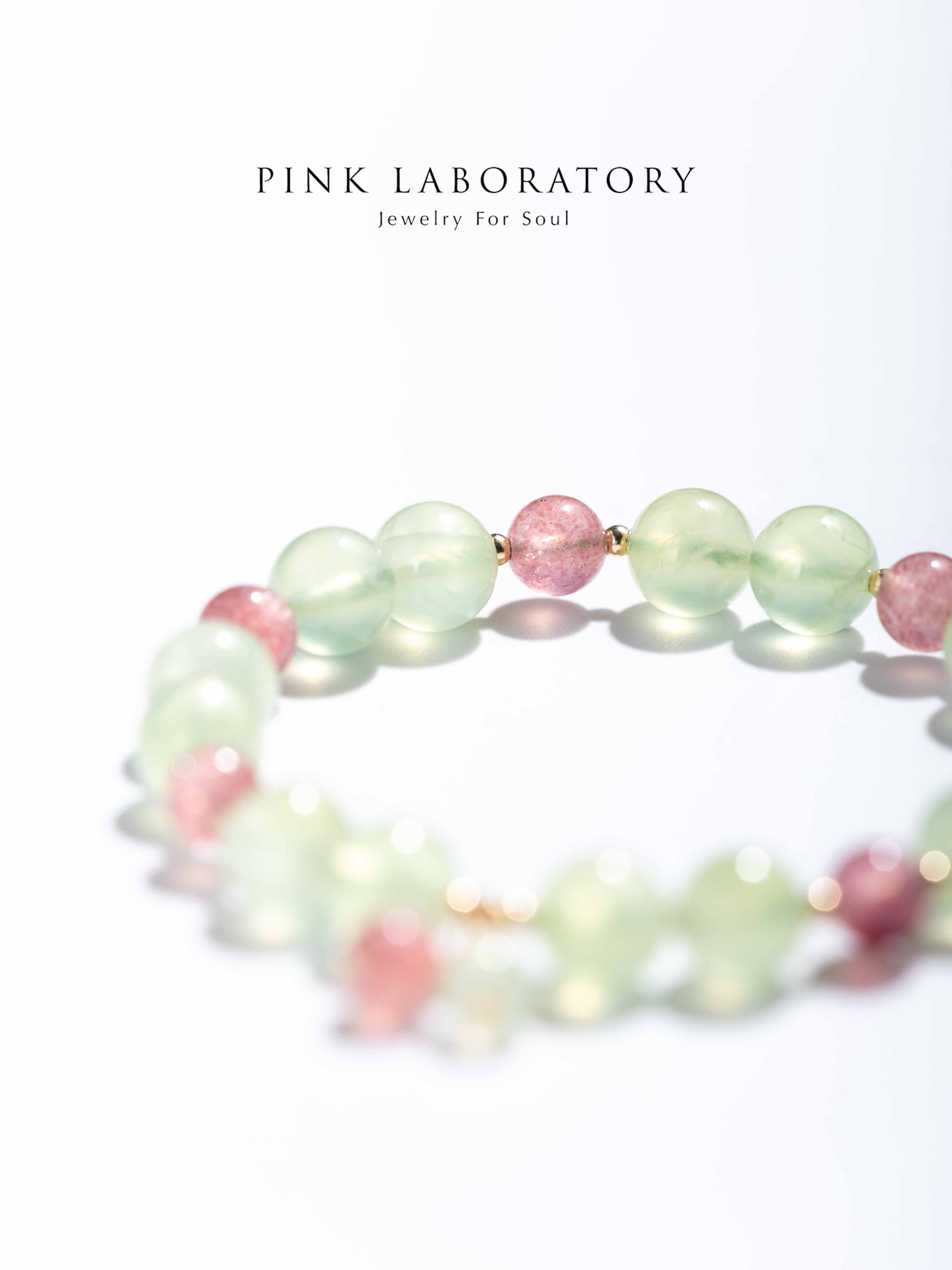 葡萄石草莓晶14k包金手鍊