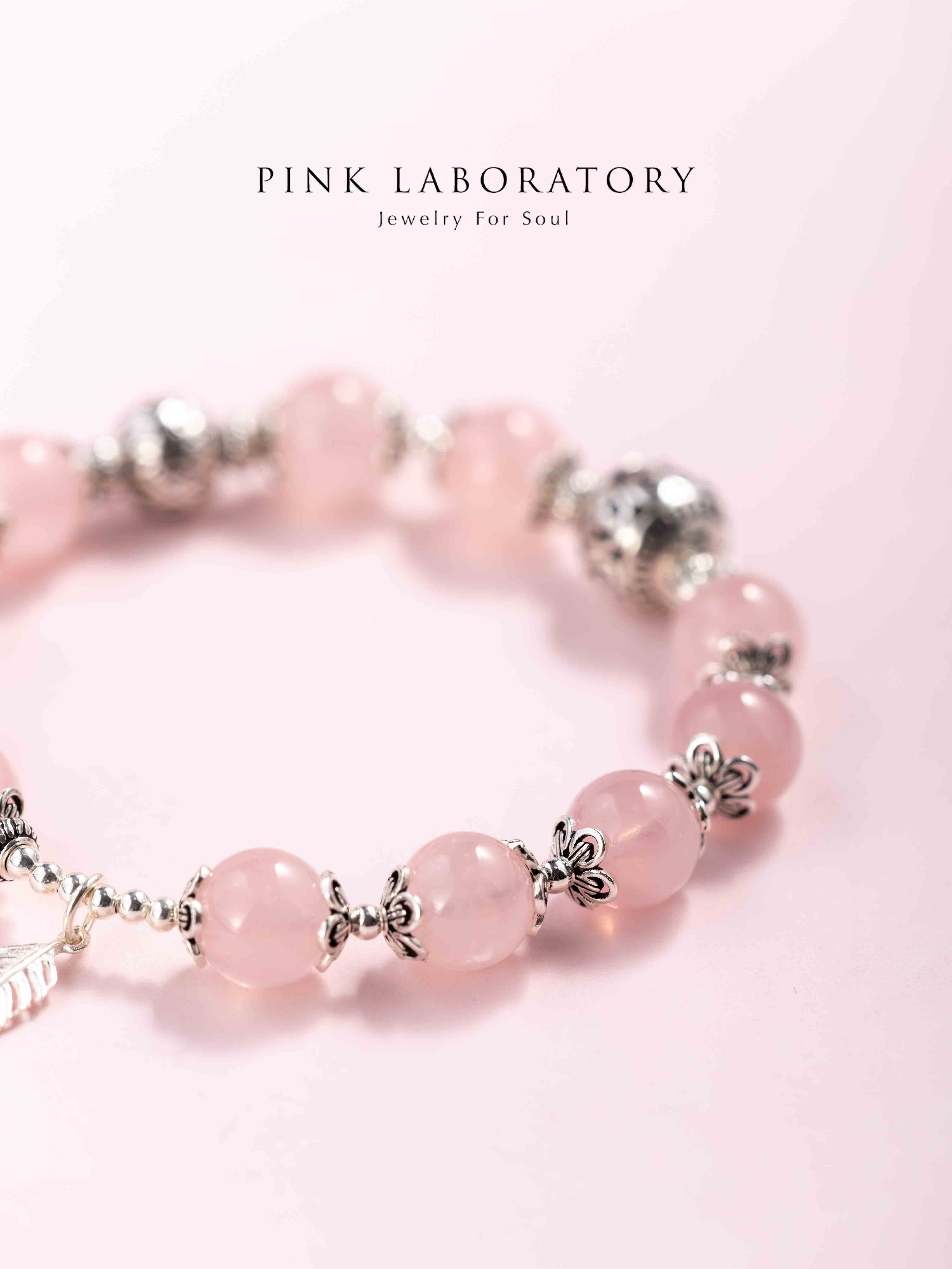 粉水晶925純銀手鍊