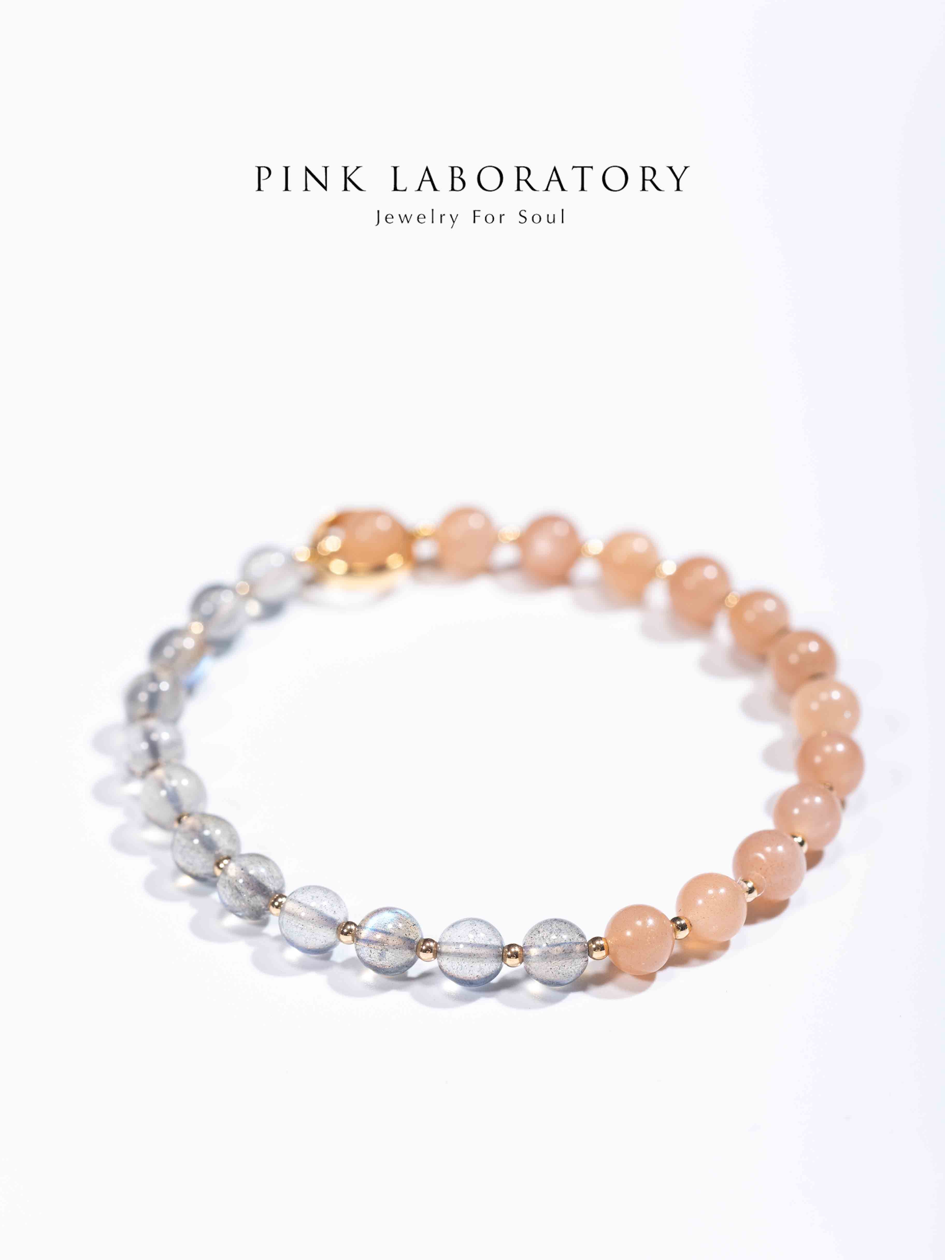 橙月光石拉長石手鍊