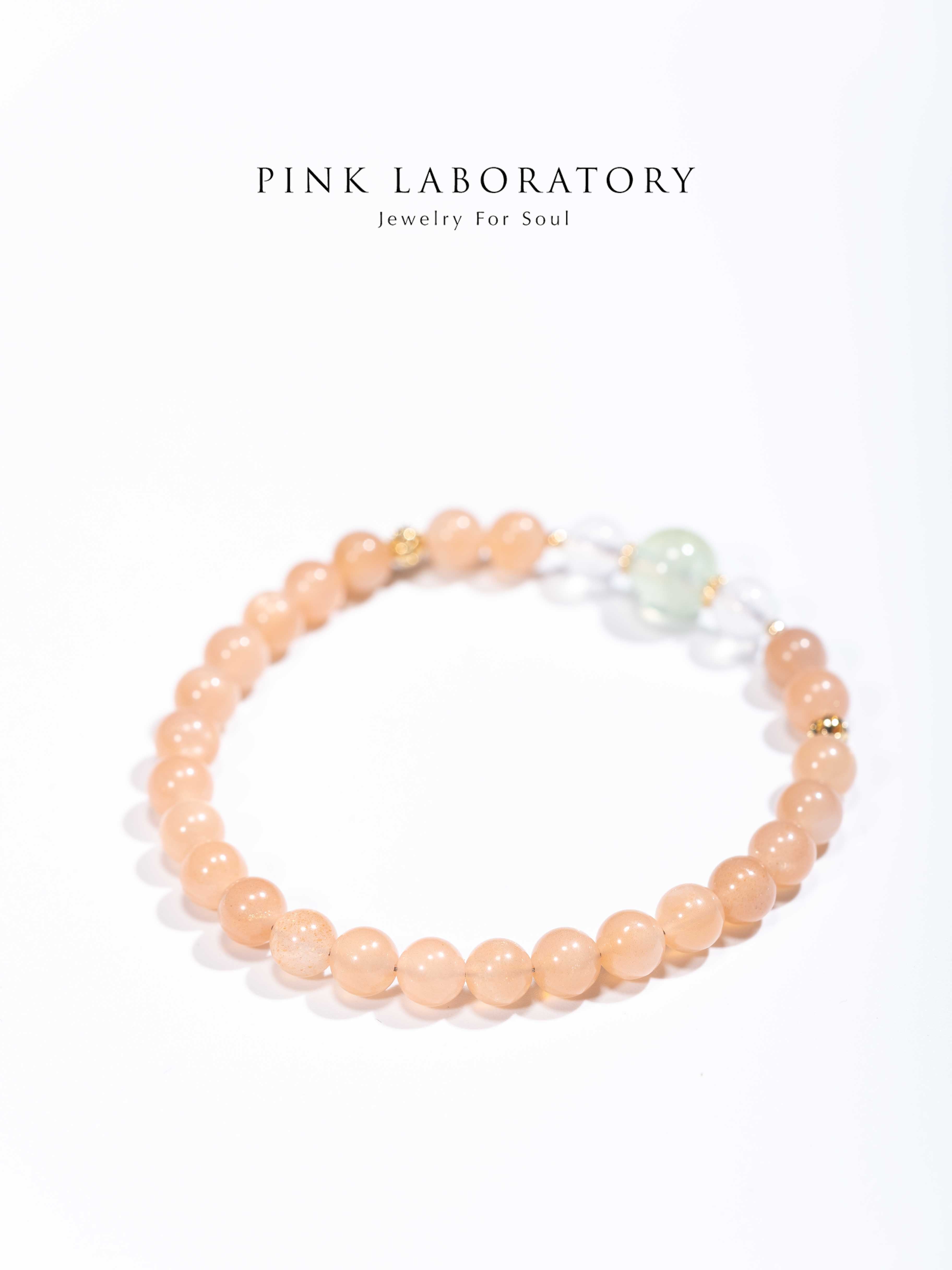 橙月光石葡萄石手鍊