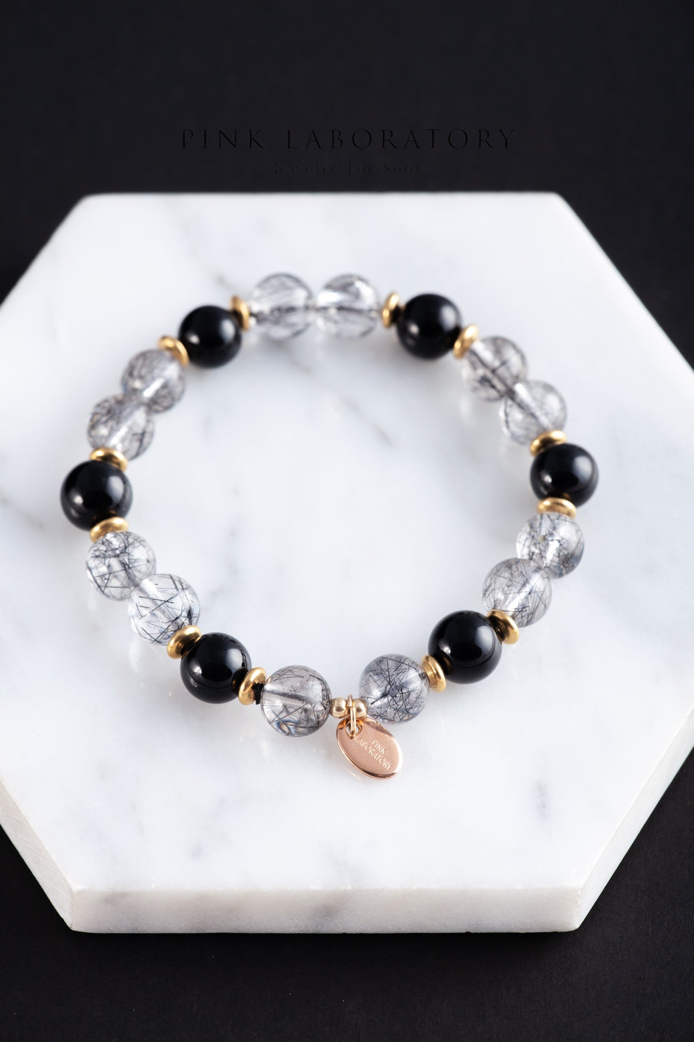 清透黑髮晶黑瑪瑙手鍊