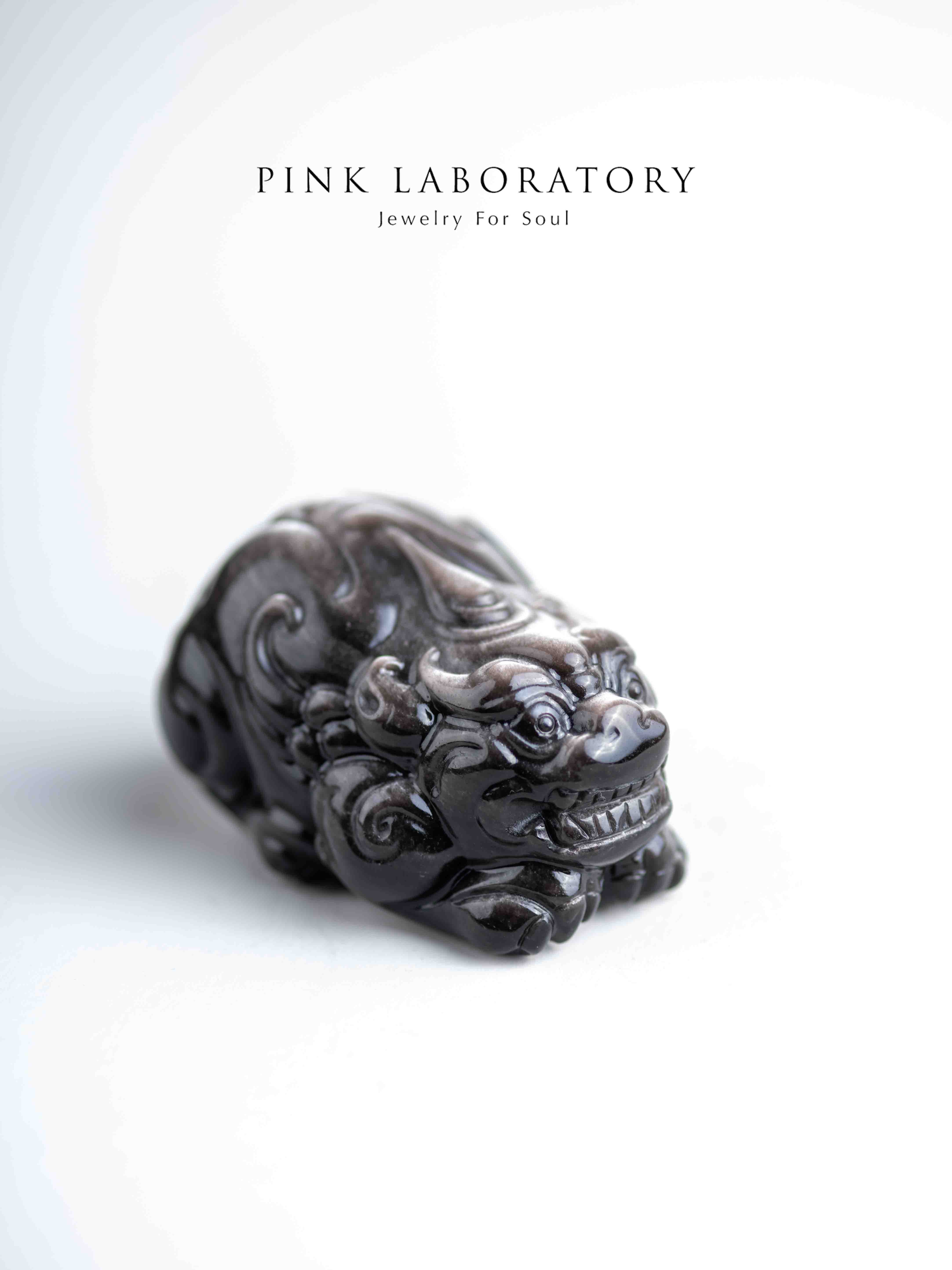 銀曜石招財大貔貅|招財防小人水晶擺件