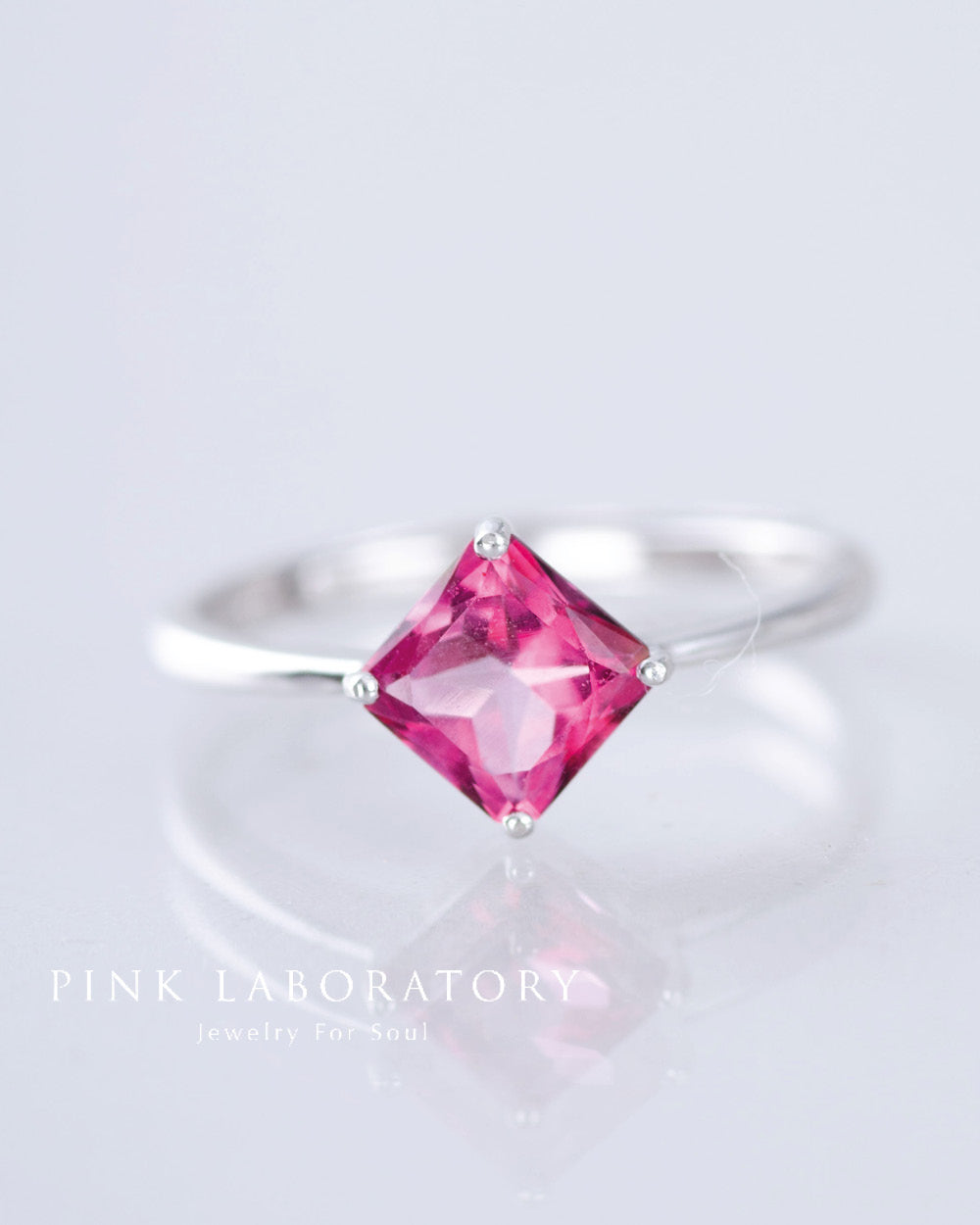 粉紅托帕石鋯石925純銀戒指