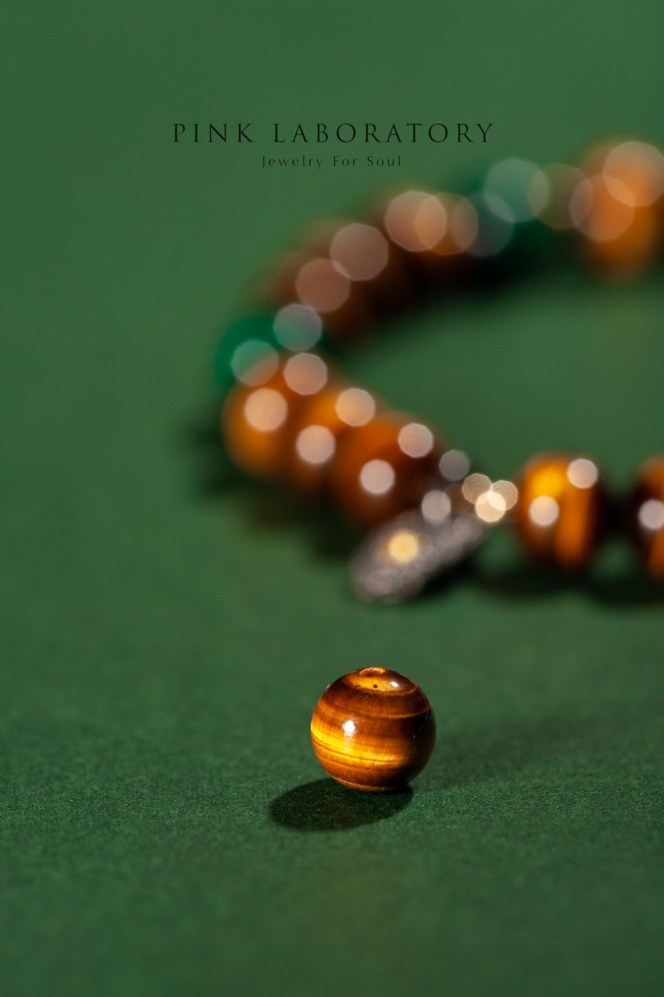 虎眼石孔雀石黃銅手鍊