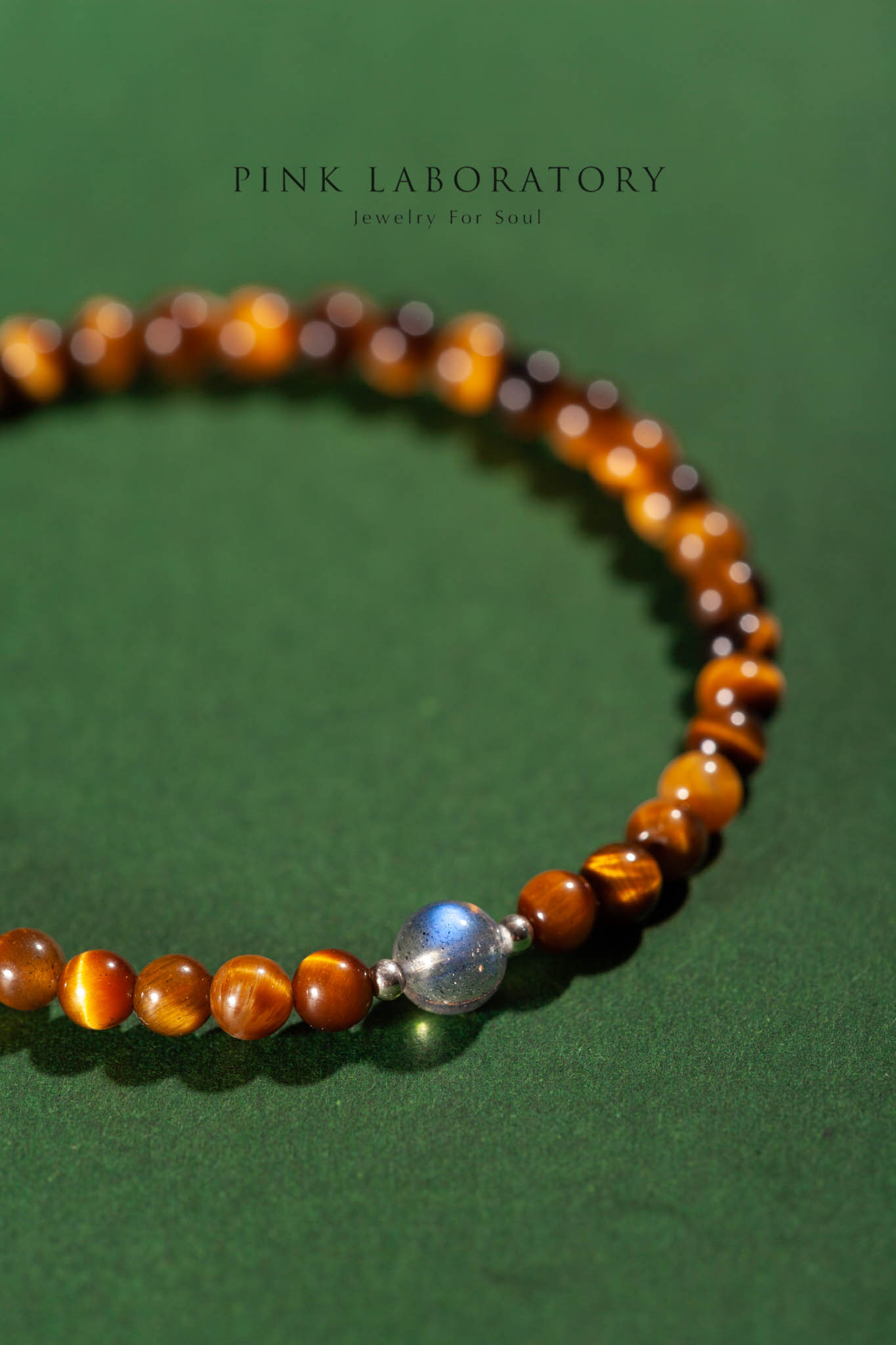 虎眼石拉長石925純銀手鍊