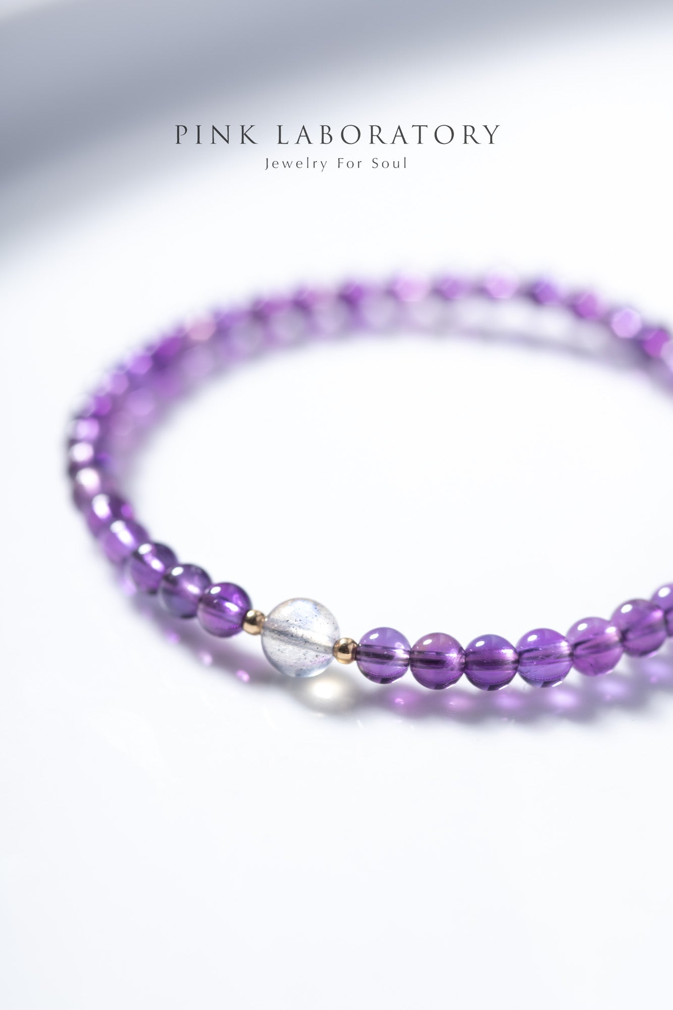 紫水晶拉長石4mm手鍊