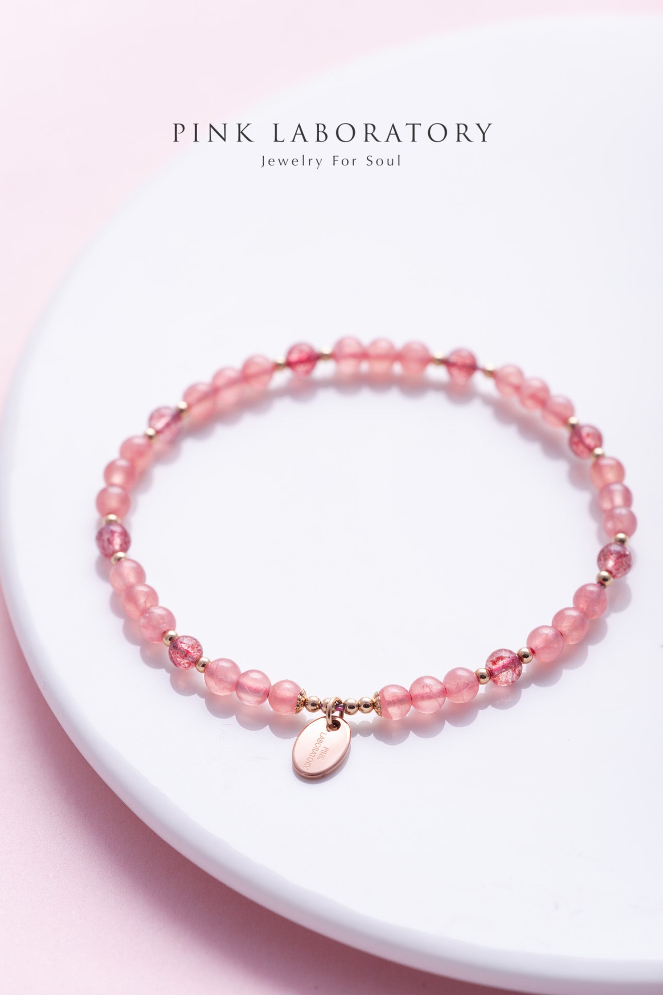 紅紋石草莓晶14k包金手鍊