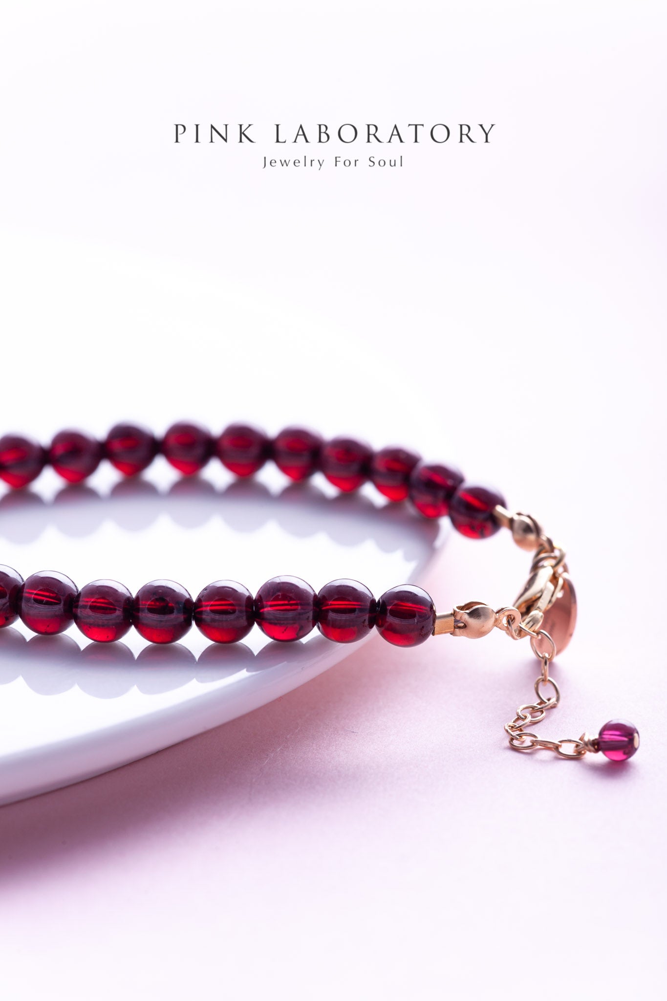 石榴石草莓晶14k包金手鍊