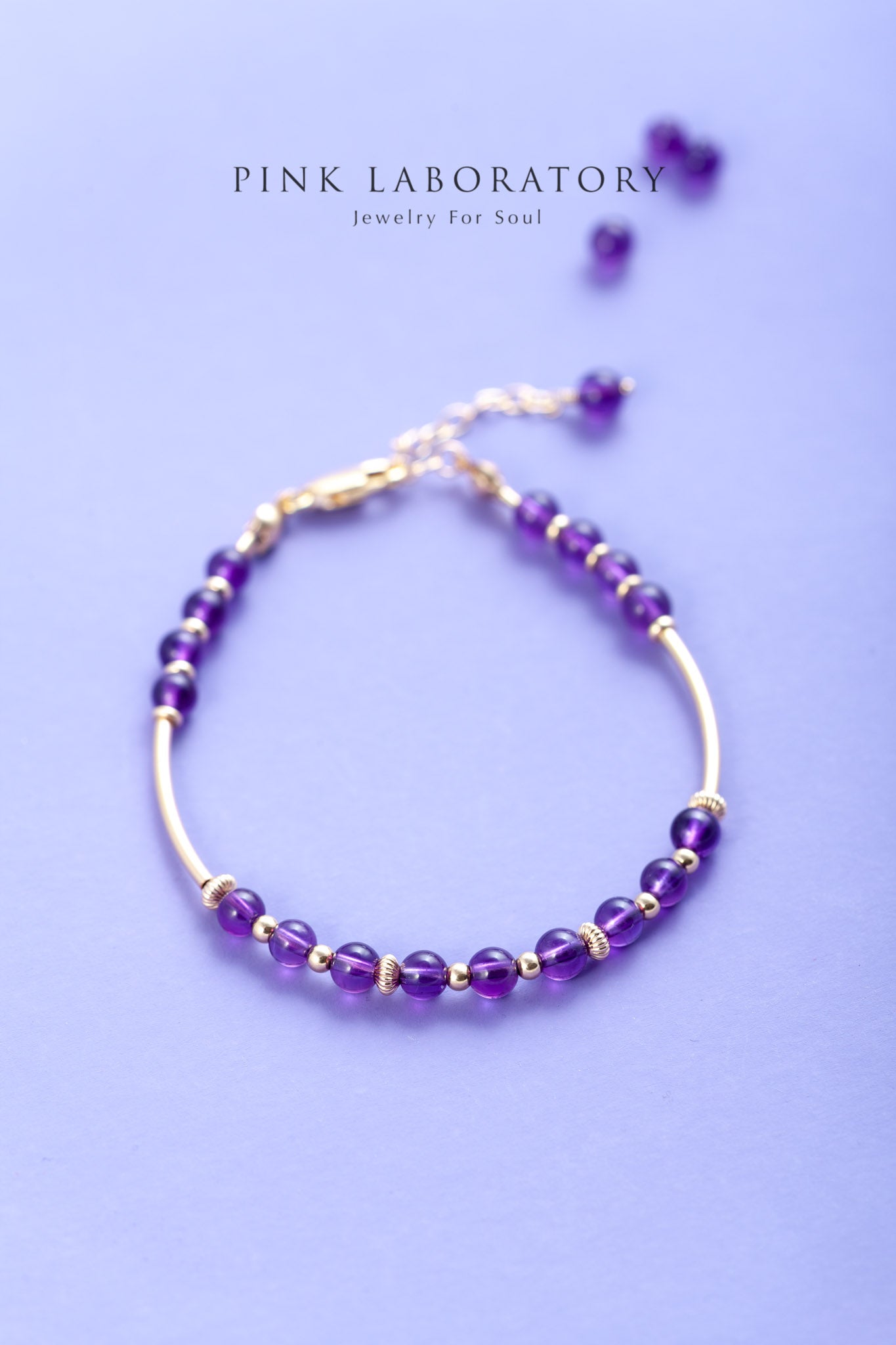 紫水晶14k包金手鍊