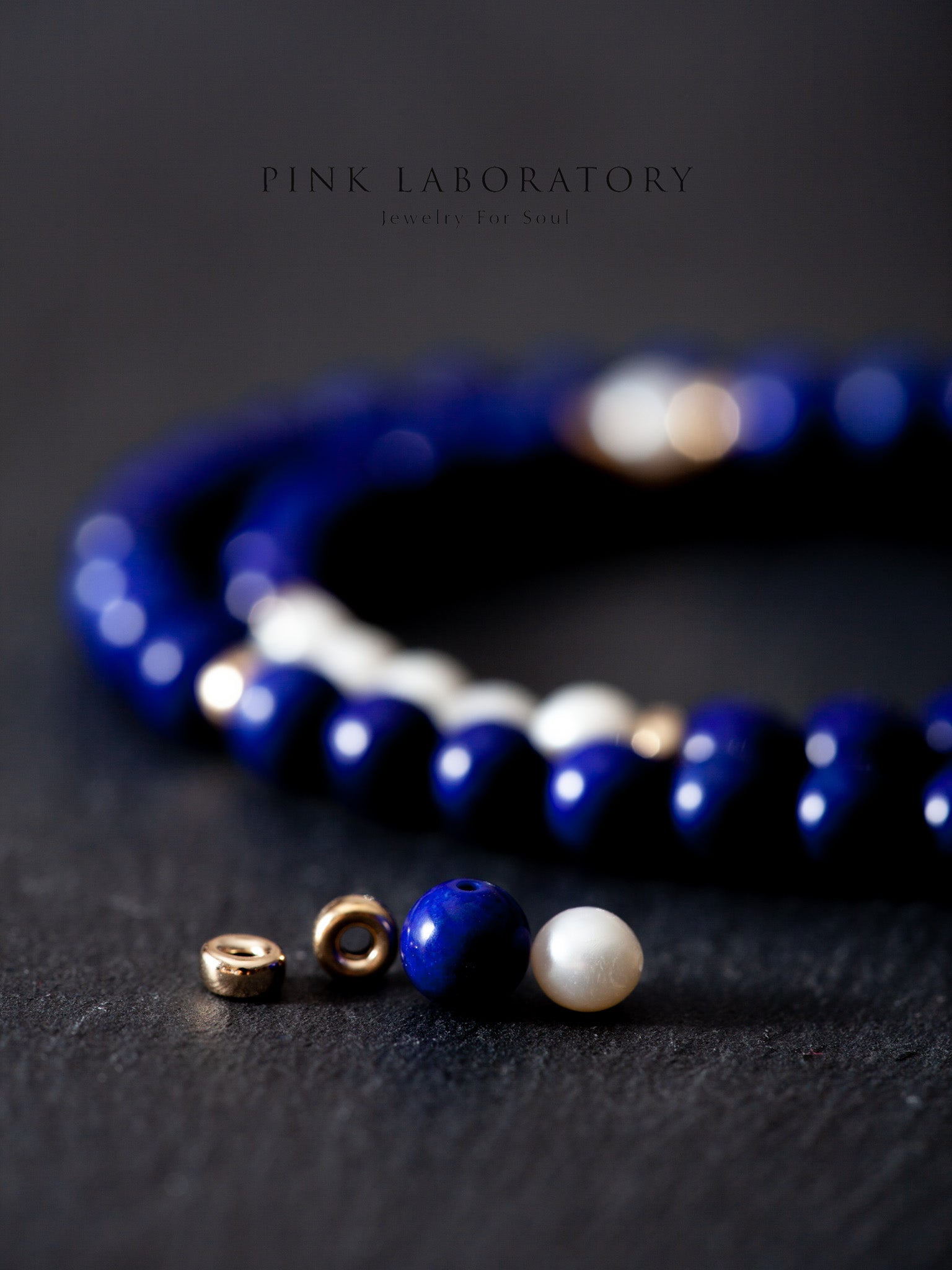 青金石珍珠手鍊 | 14K包金