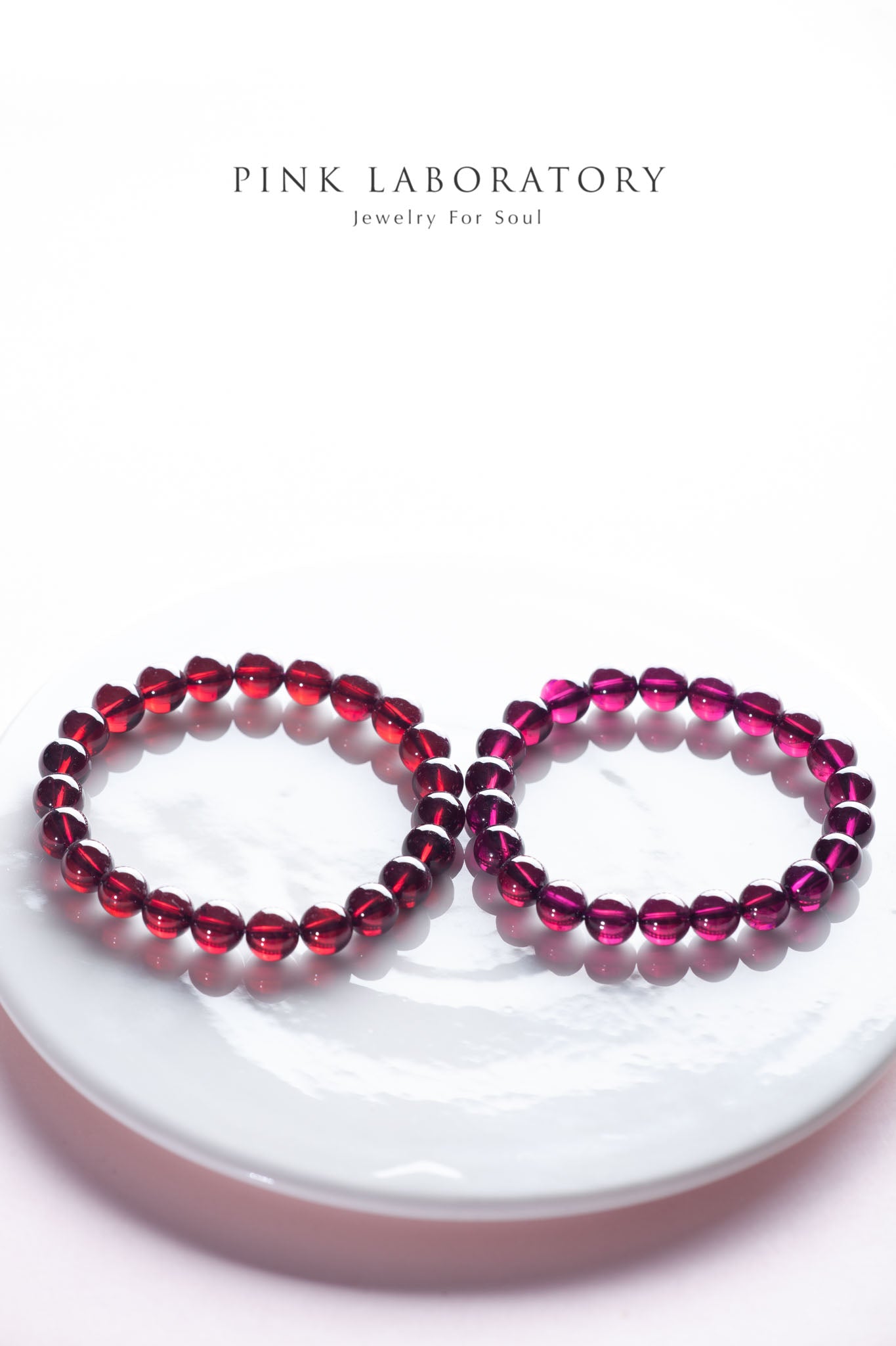 巴西石榴石6mm手鍊 | 紫牙烏酒紅色