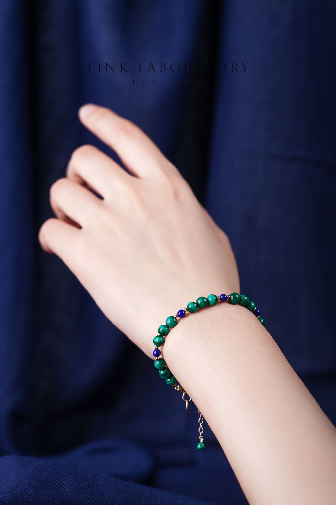 孔雀石青金石手鍊