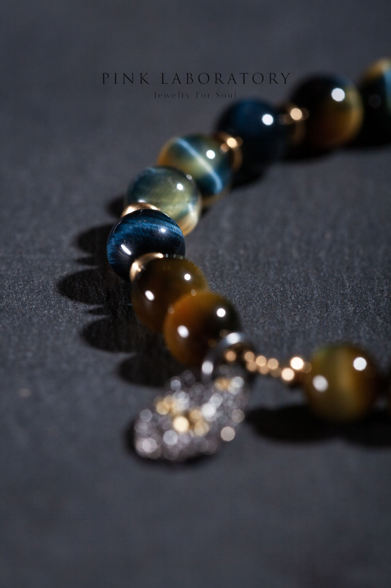 黃藍虎眼石藍虎眼石黃銅手鍊