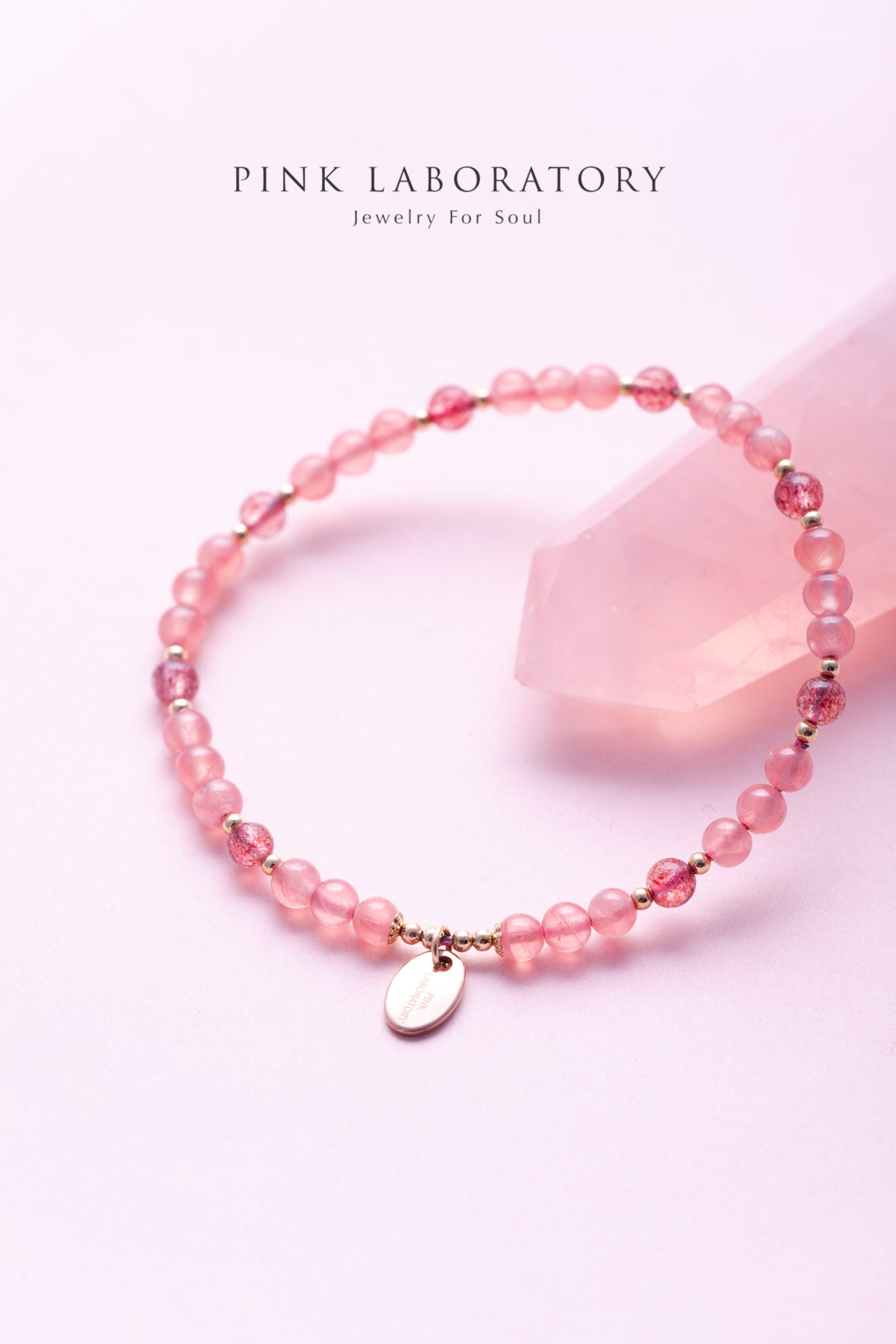 紅紋石草莓晶14k包金手鍊