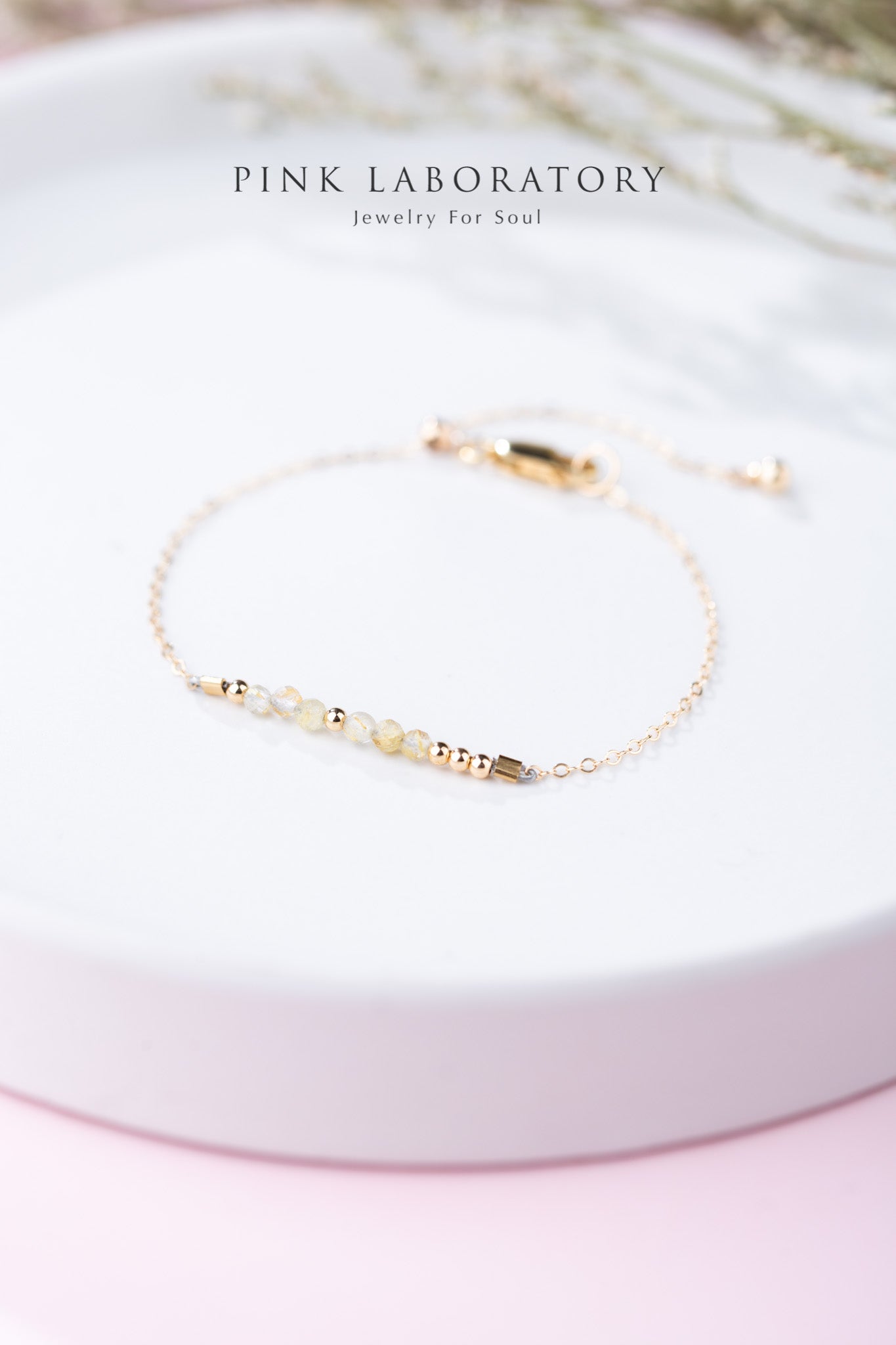 金髮晶手鍊 | 摩斯密碼客製字母