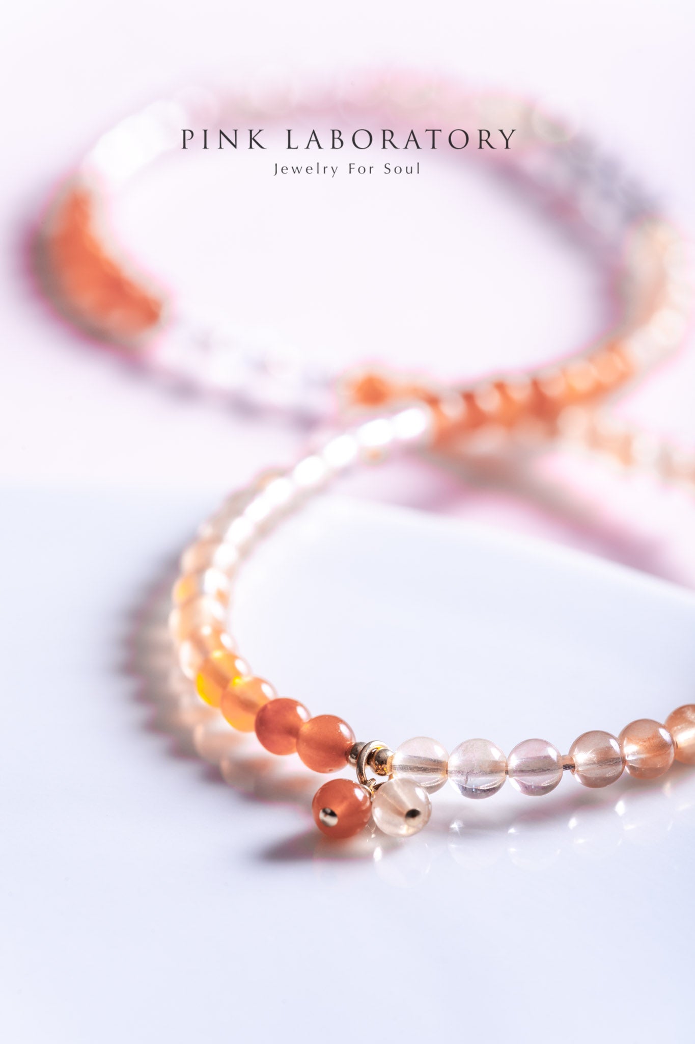 聚寶盆紅兔毛紅髮晶14KGF手鍊