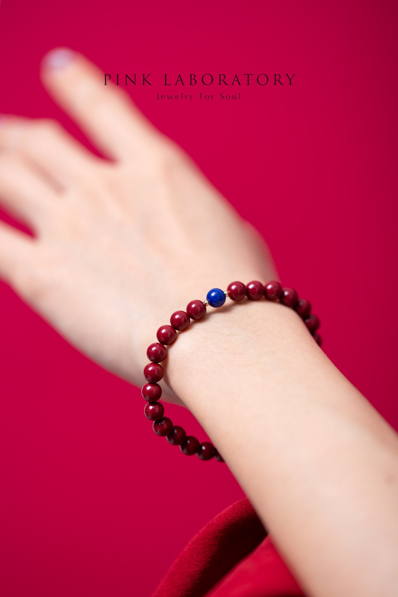 紫金砂硃砂14KGF手鏈 | 青金石