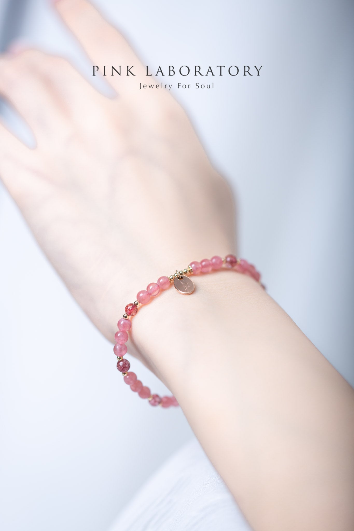 紅紋石草莓晶14k包金手鍊