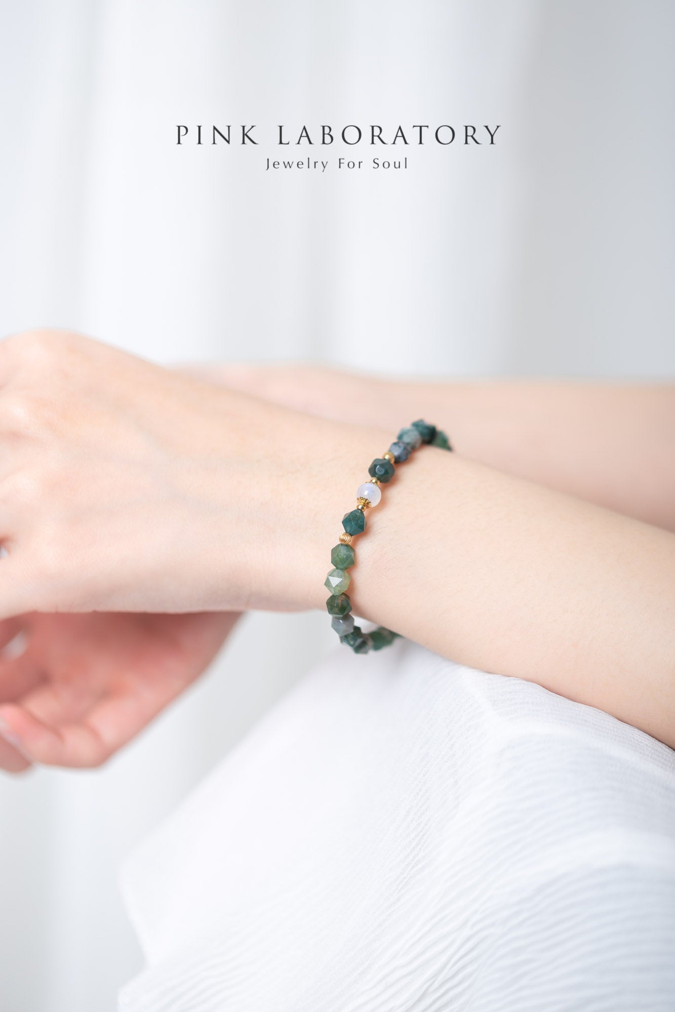 水草瑪瑙14K包金手鍊