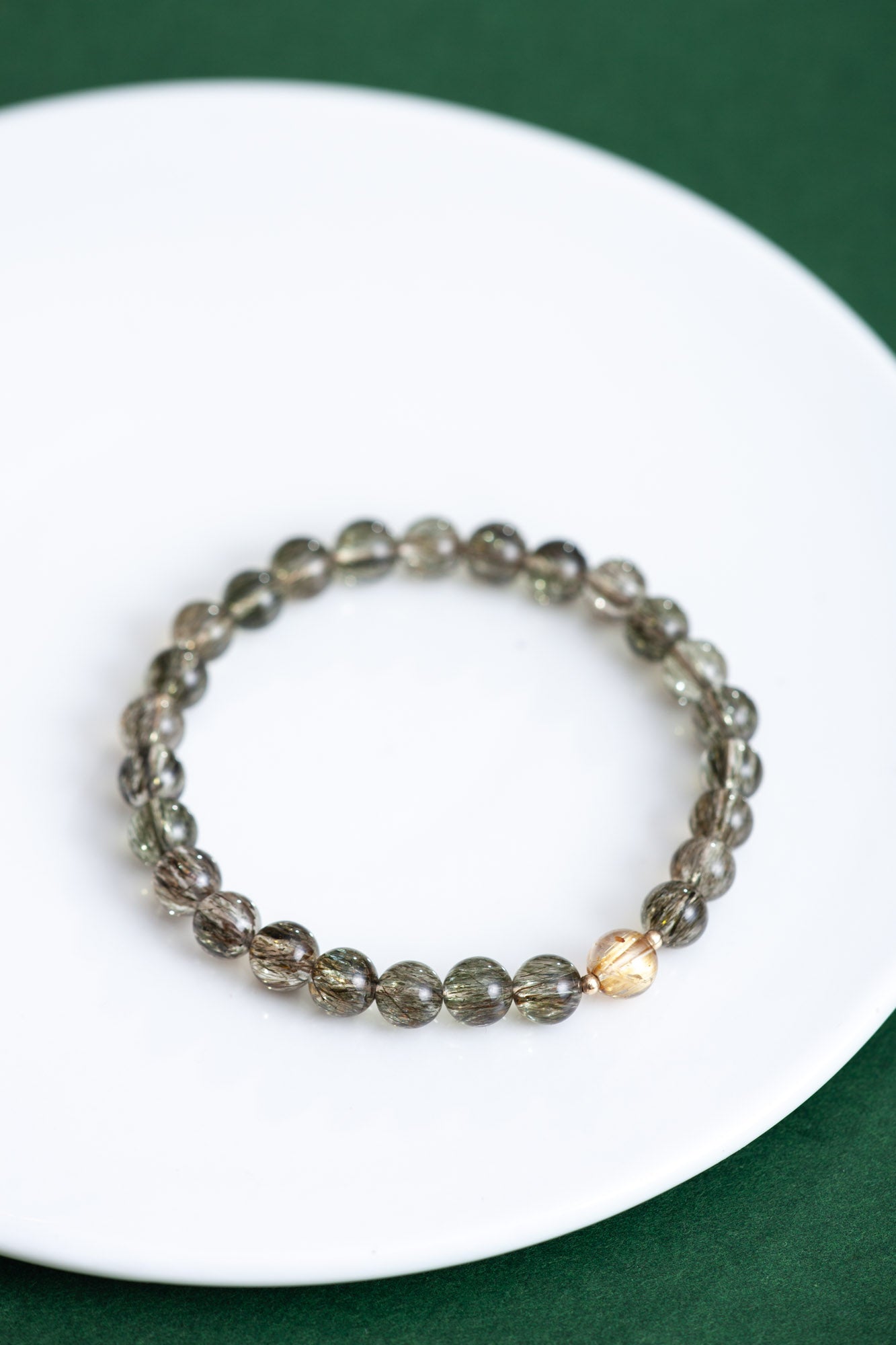 綠碧髮晶 金髮晶手鍊