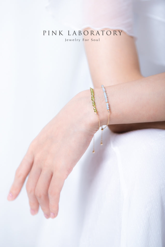 月光石手鍊 | 摩斯密碼客製字母