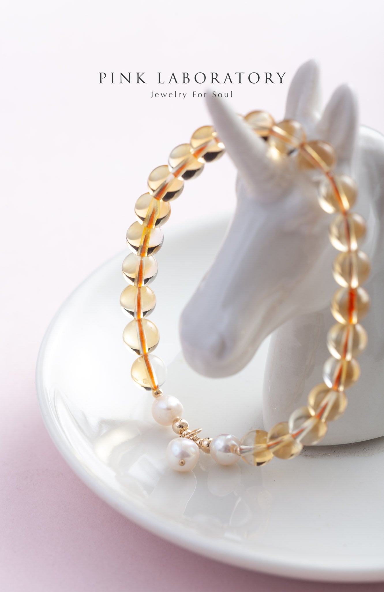 黃水晶珍珠6mm手鍊 | 招財水晶