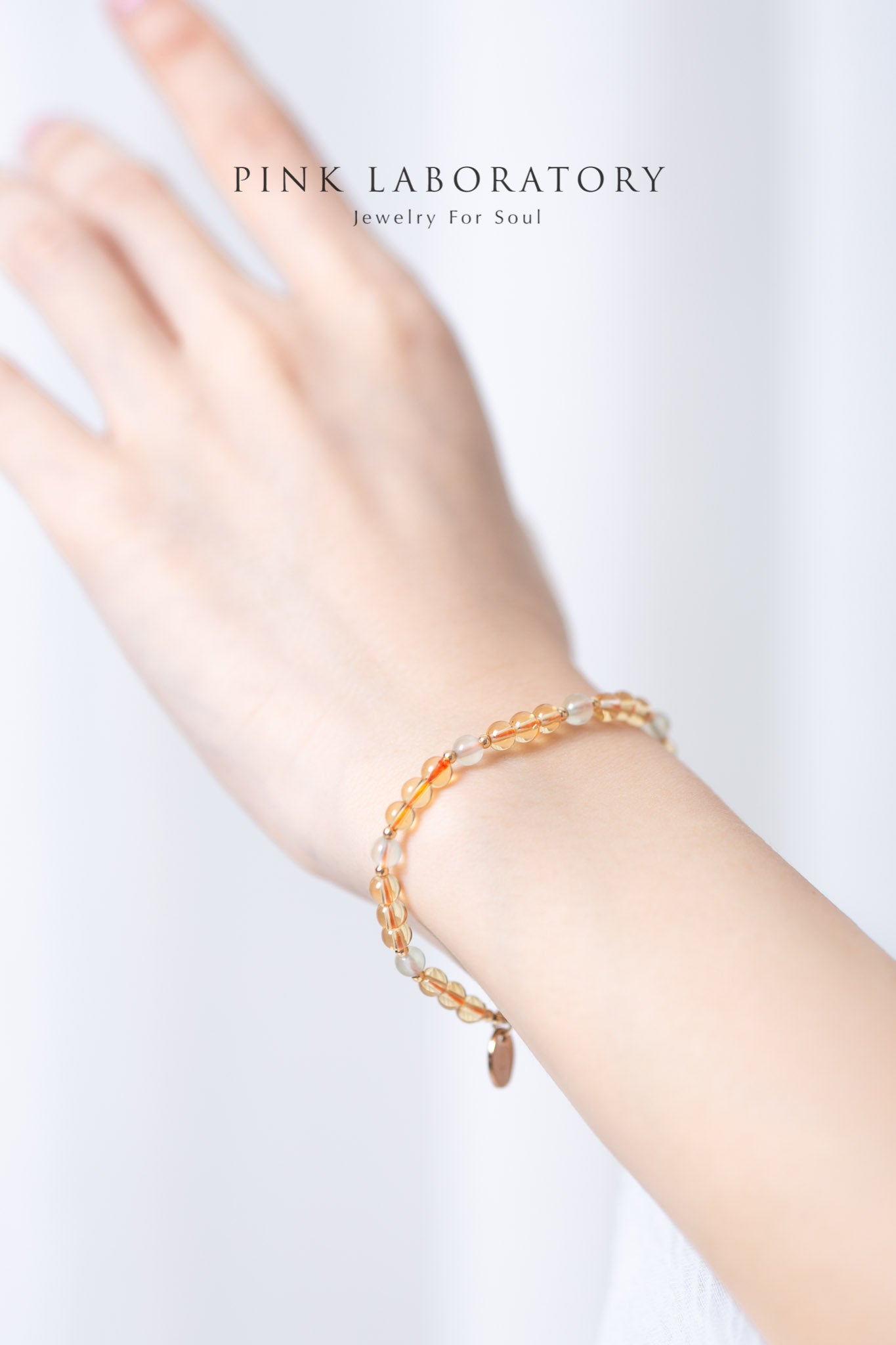 黃水晶葡萄石4mm手鍊 | 旺財運招貴人水晶手鍊 |