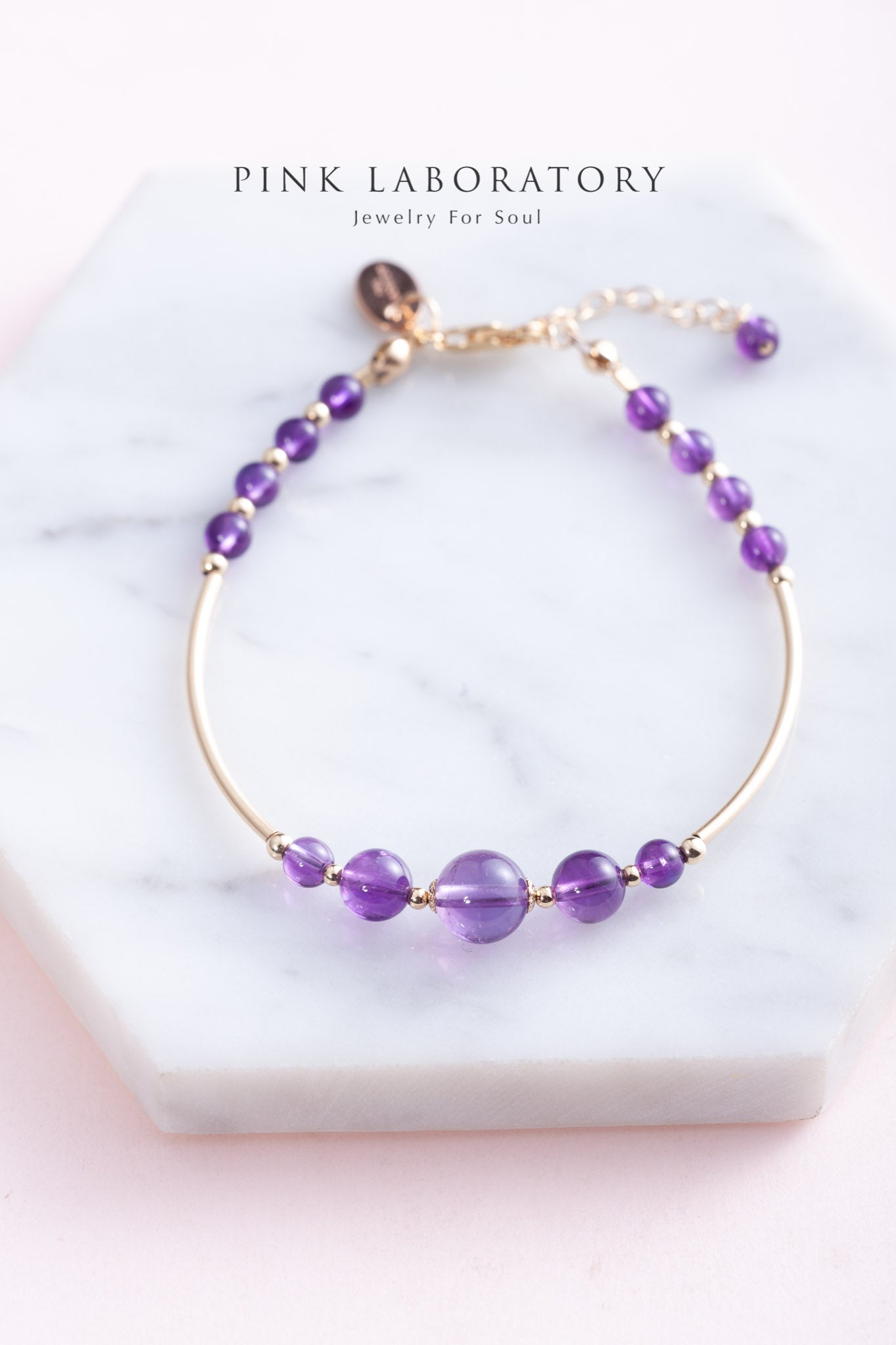 紫水晶14k包金手鍊