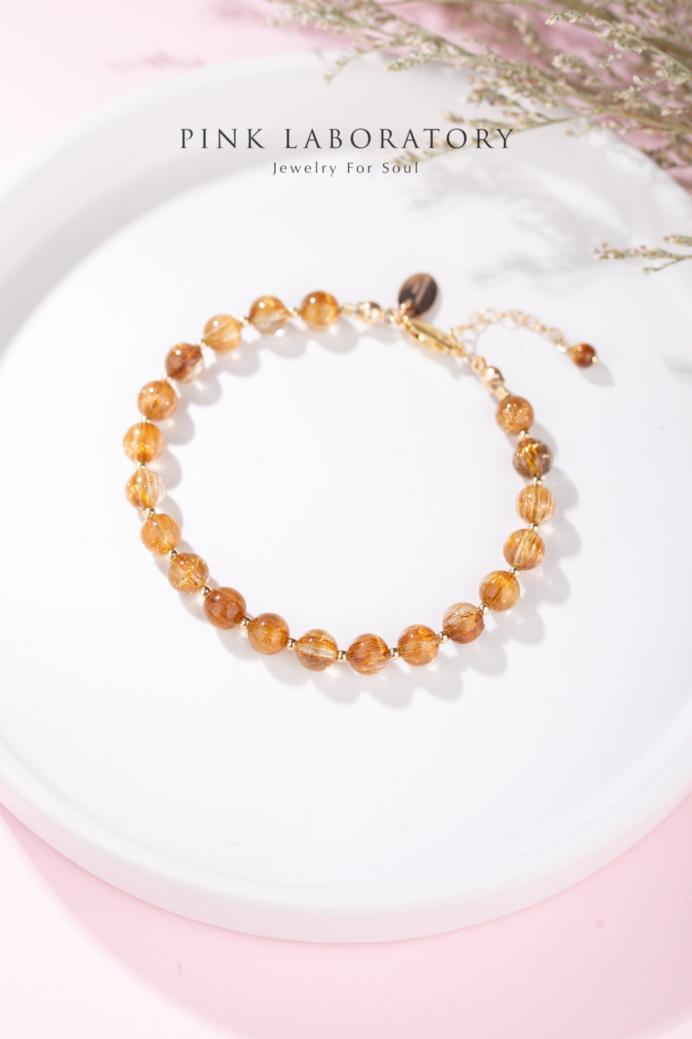 銅鈦晶14k包金手鍊