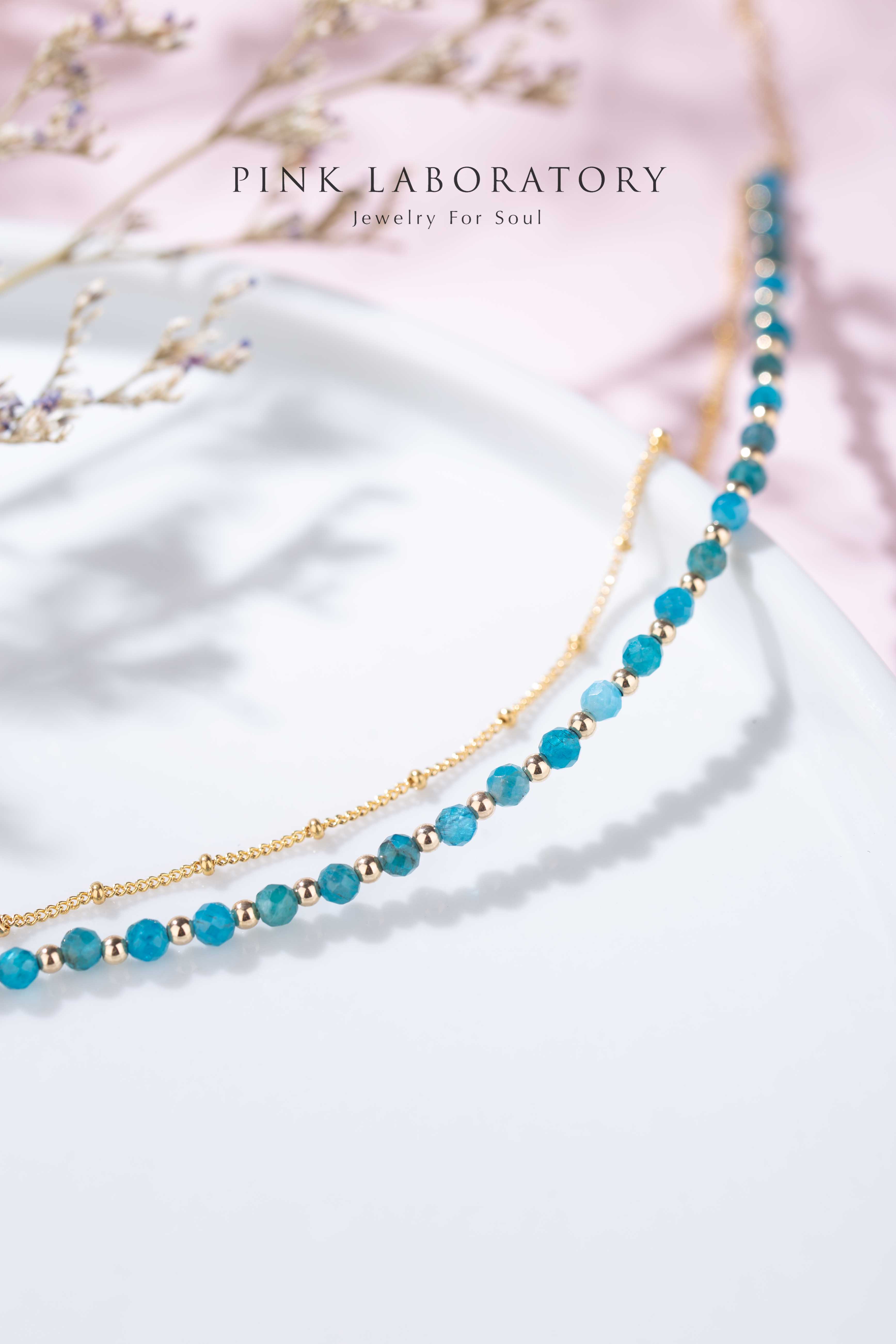 磷灰石14K包金極細手鍊|字母客製