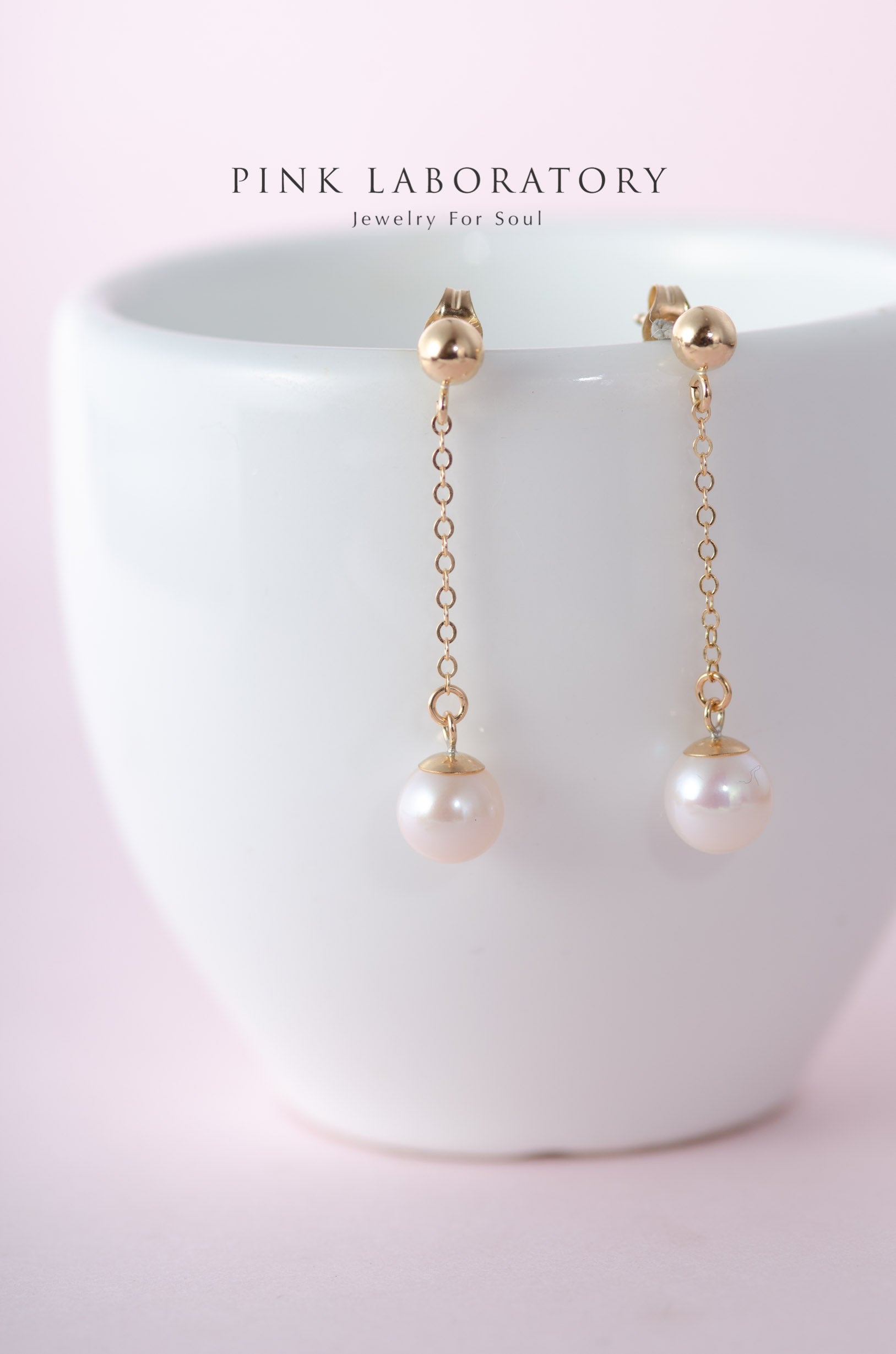 正圓天然淡水珍珠美國14K包金耳環