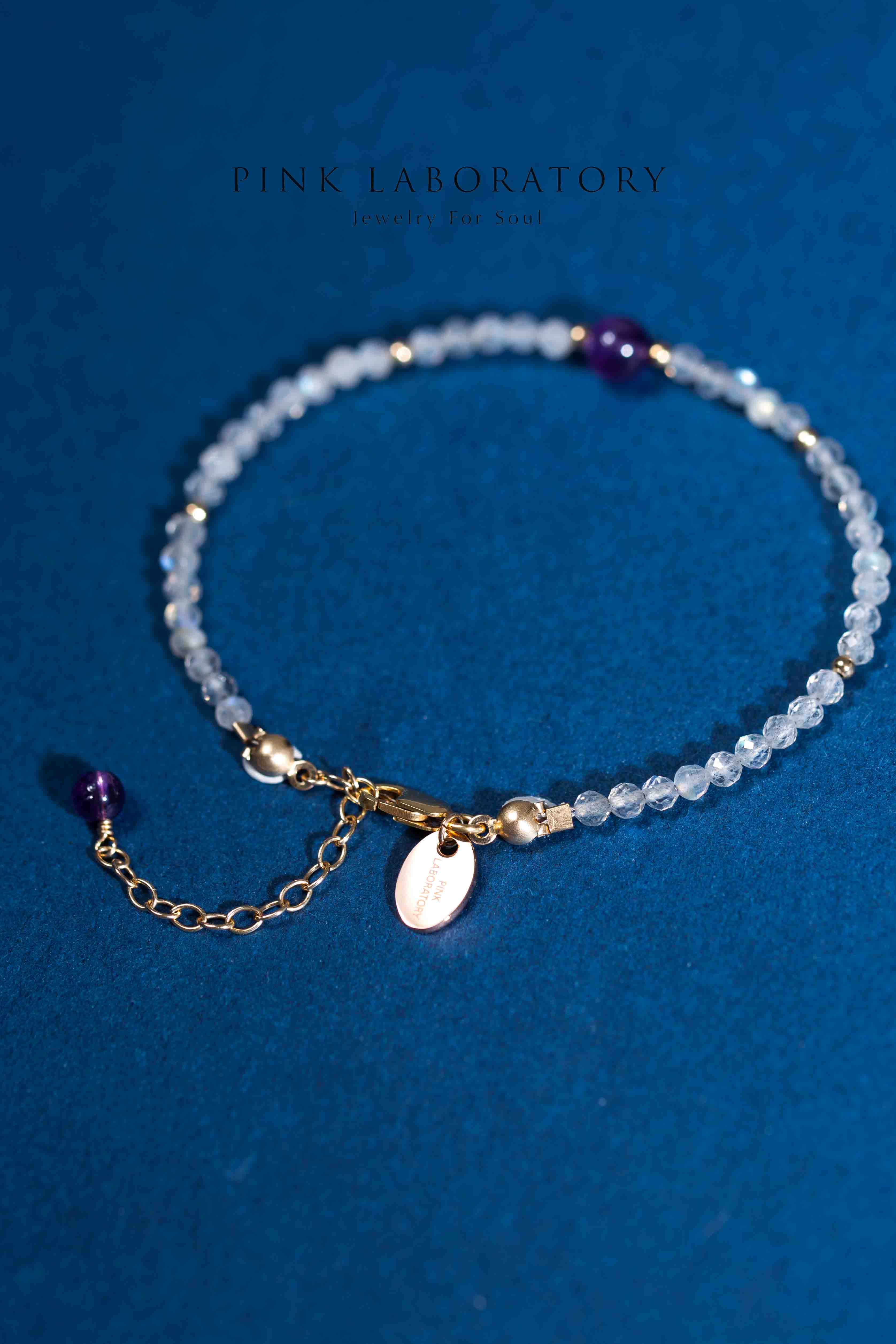 拉長石紫水晶14KGF手鍊