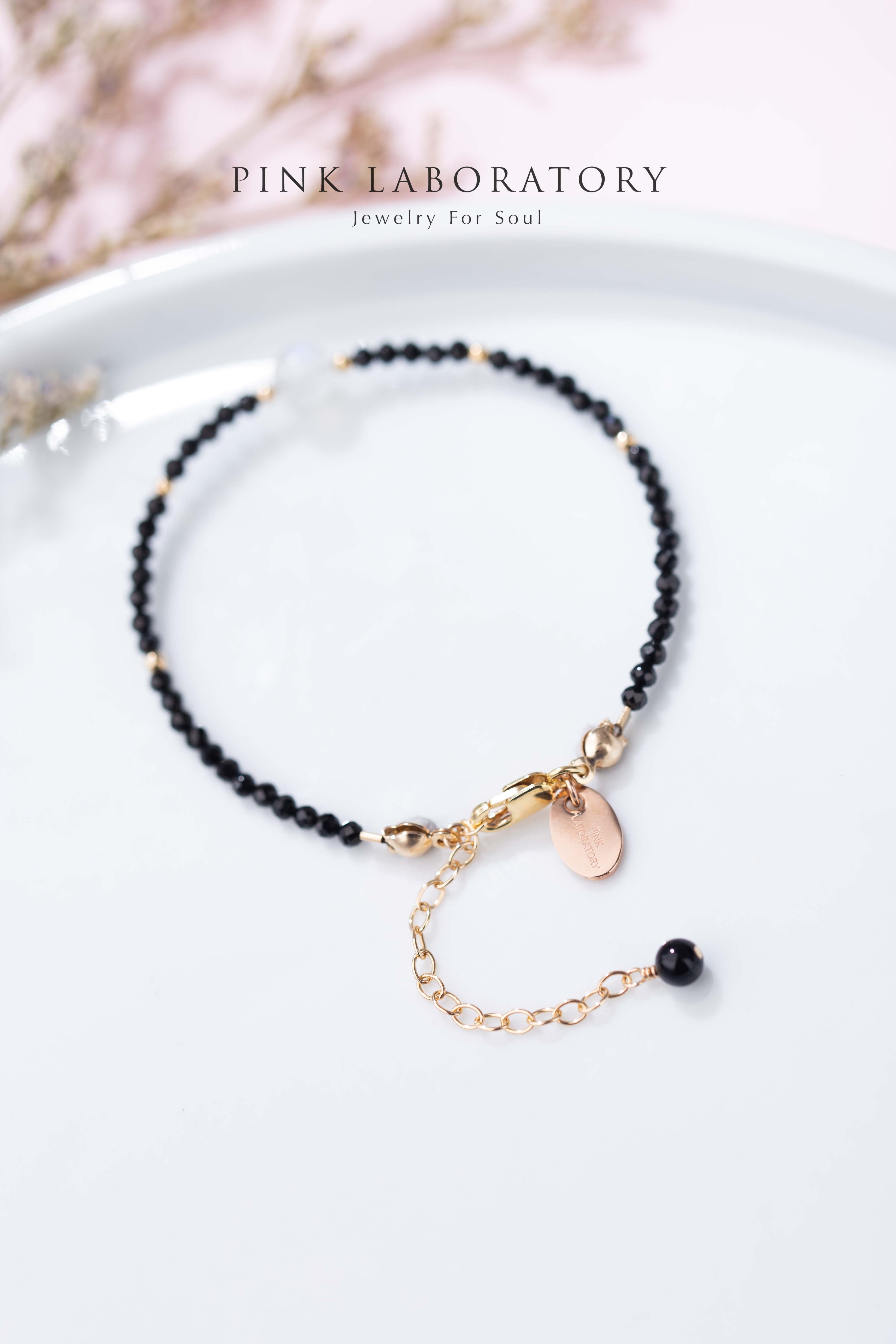 尖晶石月亮石14KGF手鍊