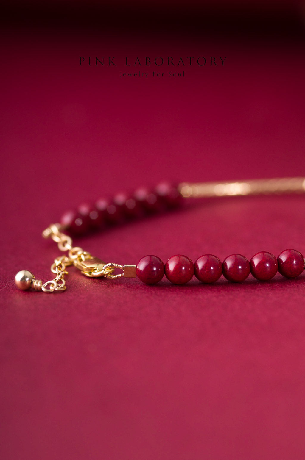 硃砂白水晶14KGF手鏈