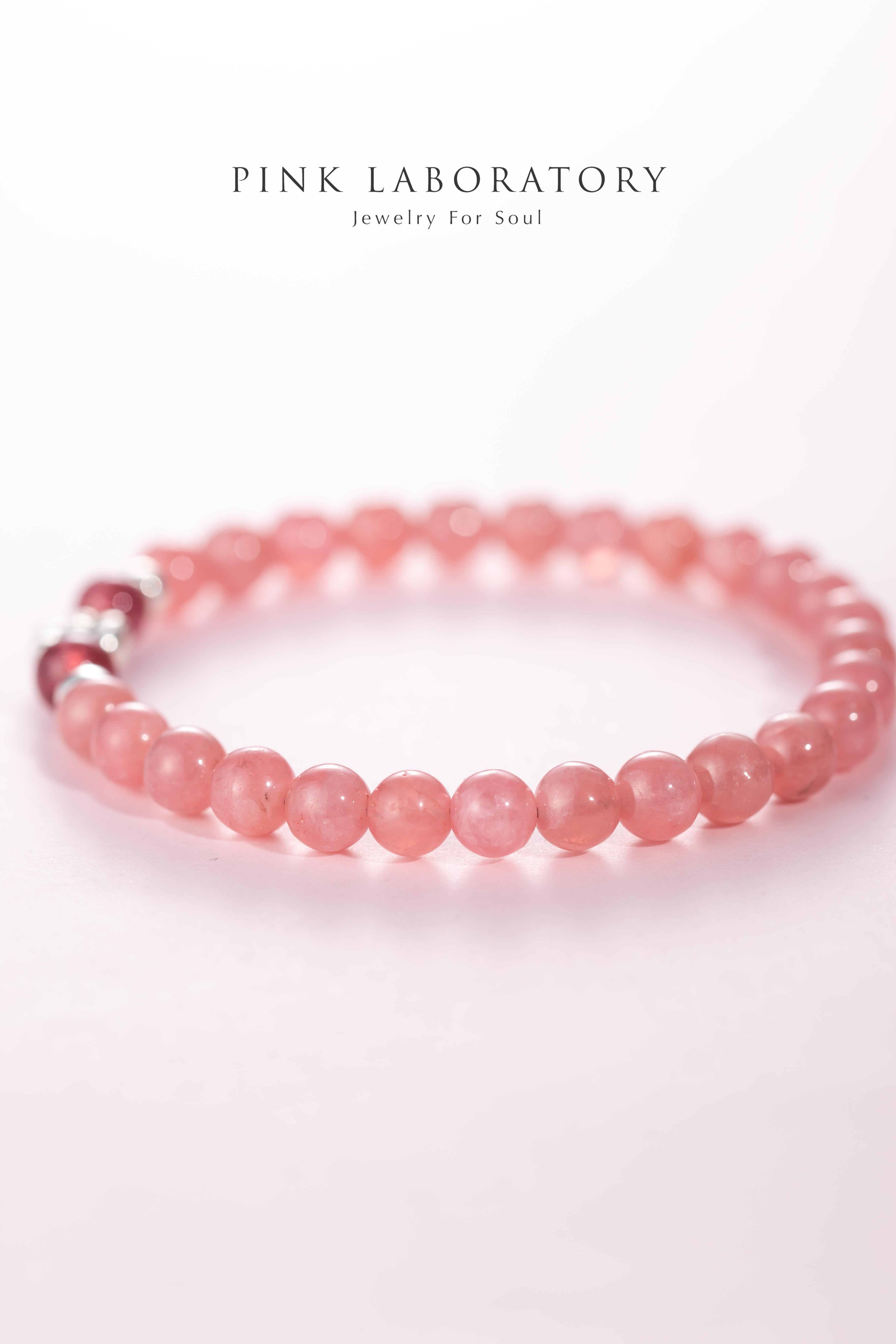 冰種紅紋石草莓晶925純銀手鍊