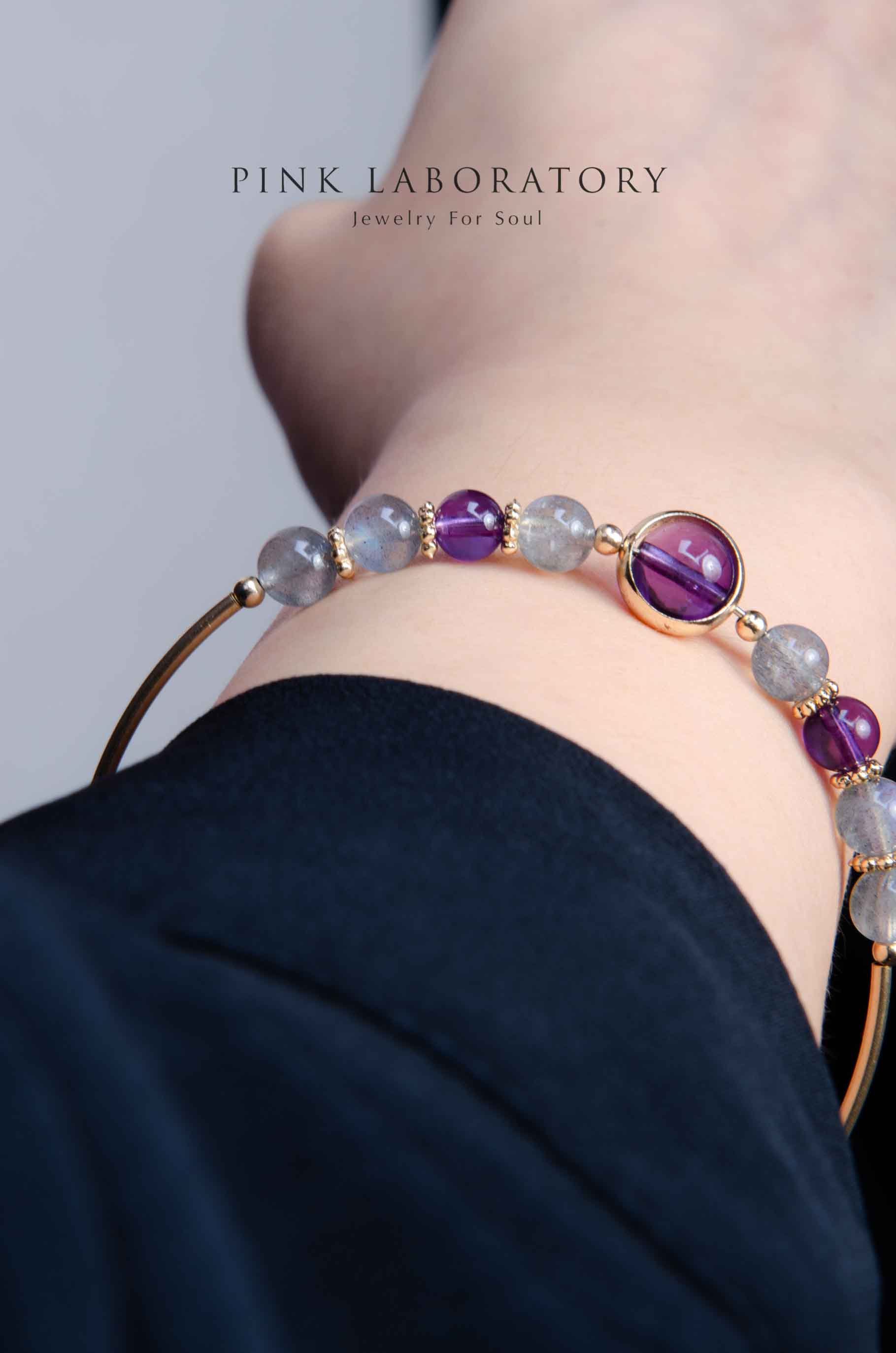 烏拉圭紫水晶手鍊 | 拉長石