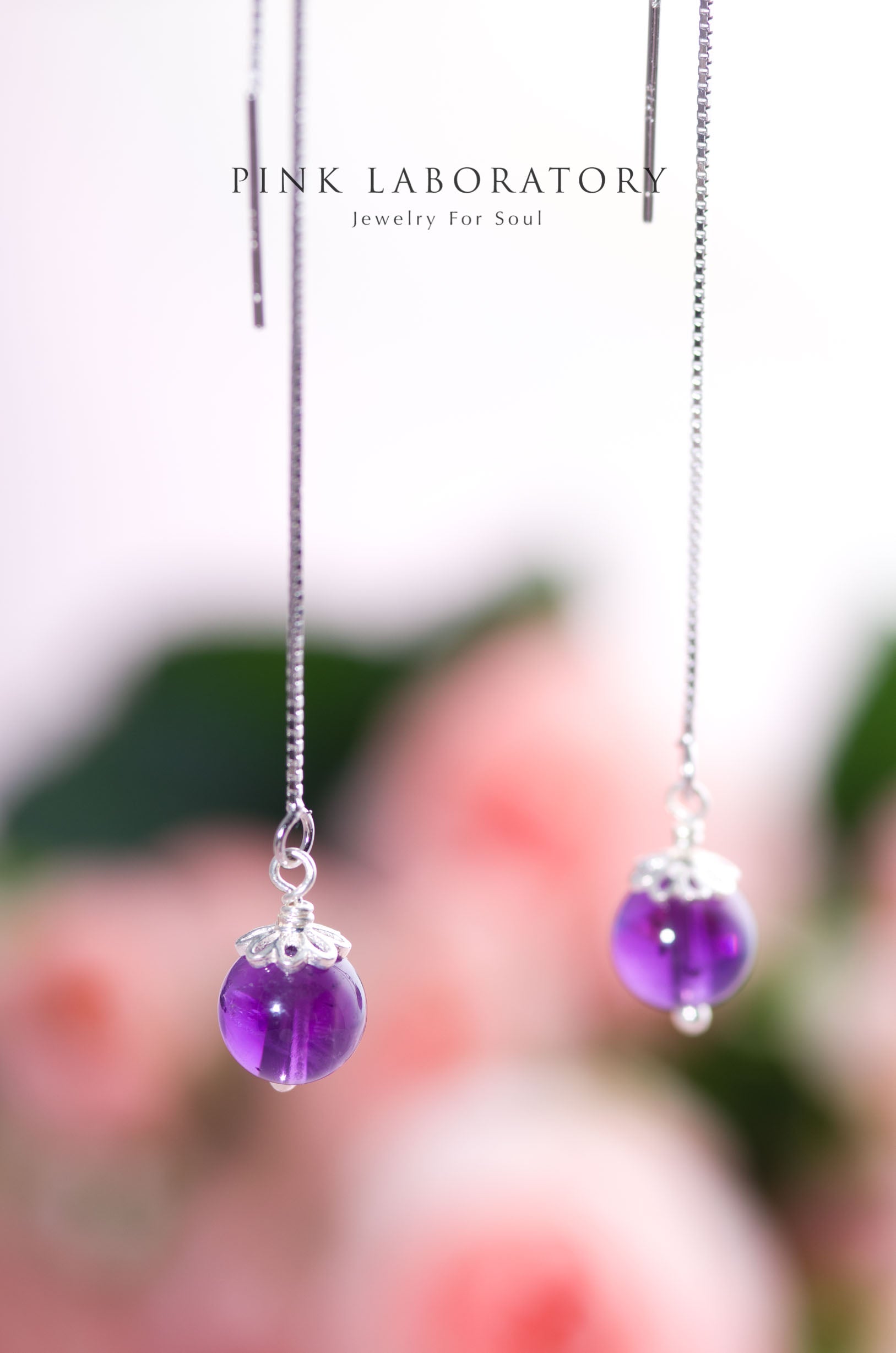 紫水晶925純銀耳環 | 耳線