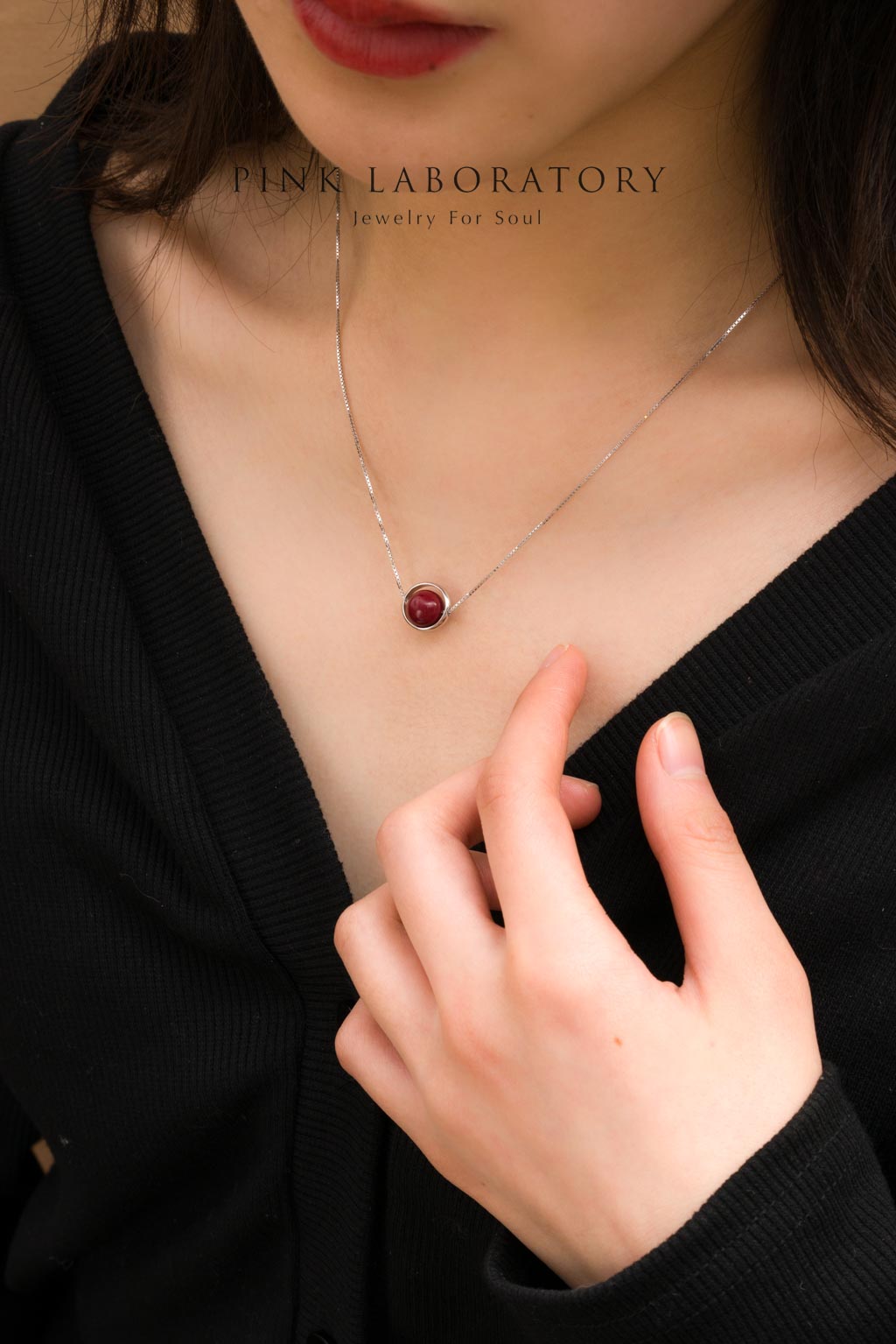 紫金砂硃砂吊墜 | 925純銀項鍊