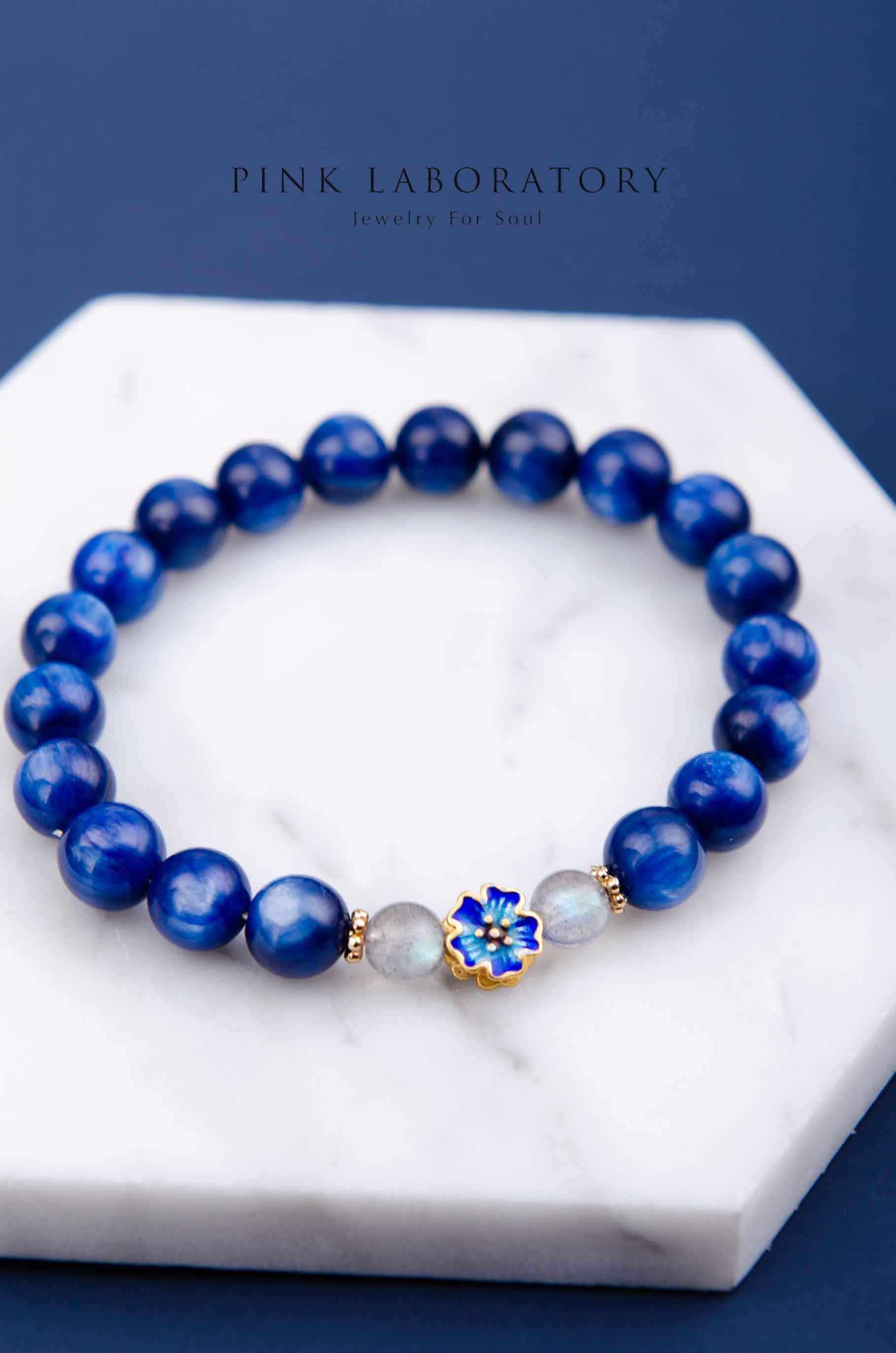 藍晶石拉長石櫻花手鍊 - Pink Laboratory