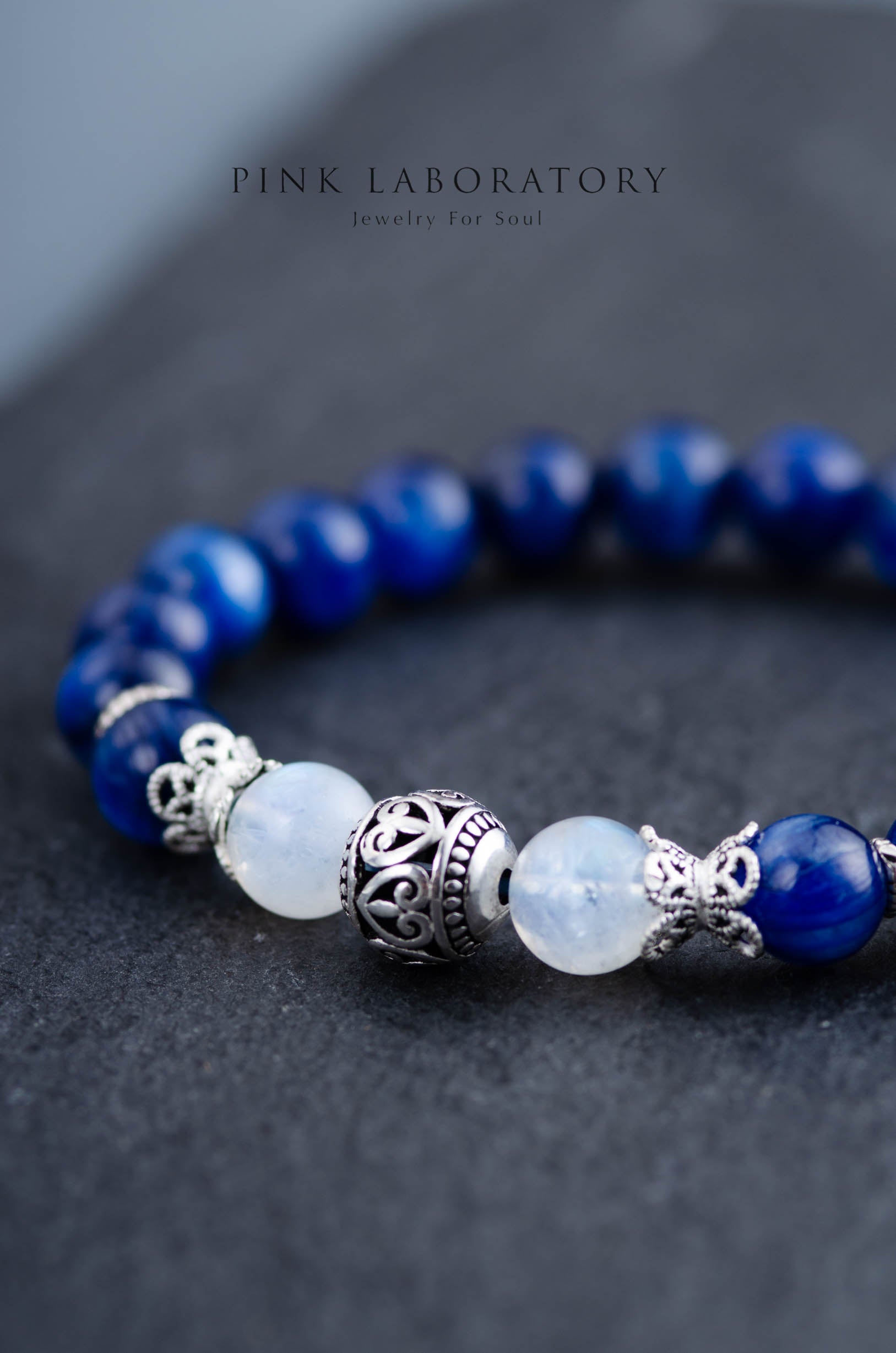 藍晶石8mm手鍊 | 月光石 | 925純銀