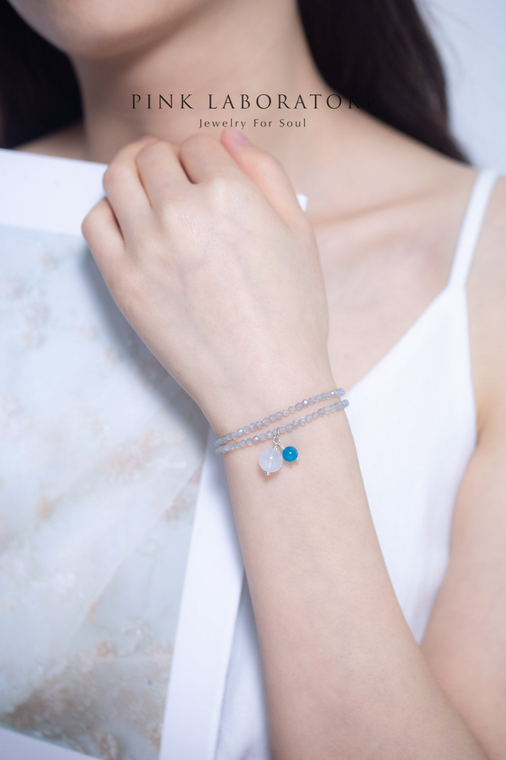 拉長石月亮石磷灰石925純銀項鍊