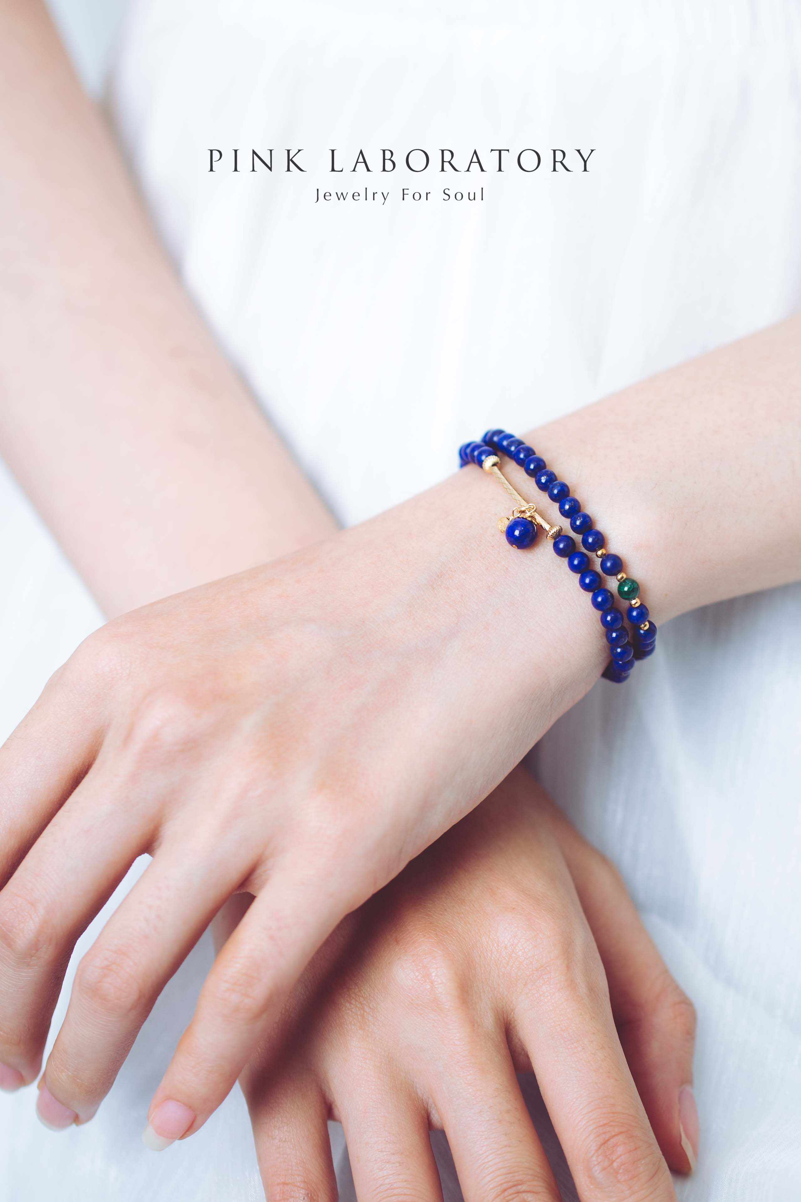 青金石孔雀石14KGF手鍊