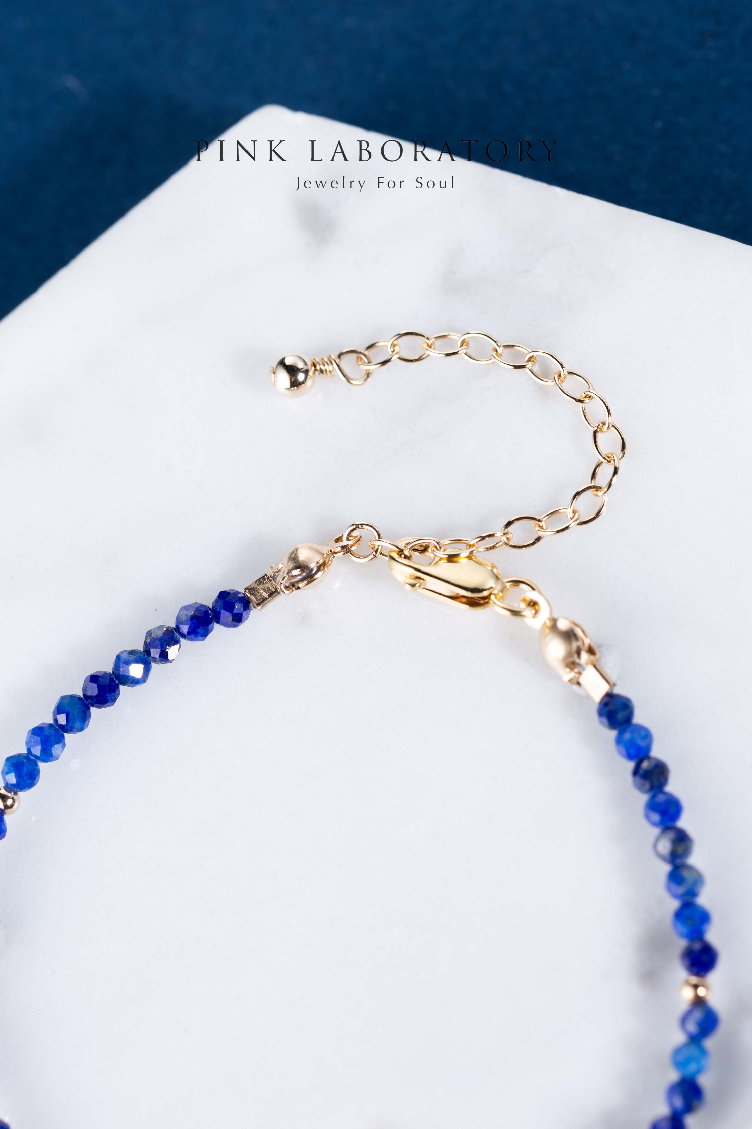 青金石珍珠14K包金手鍊