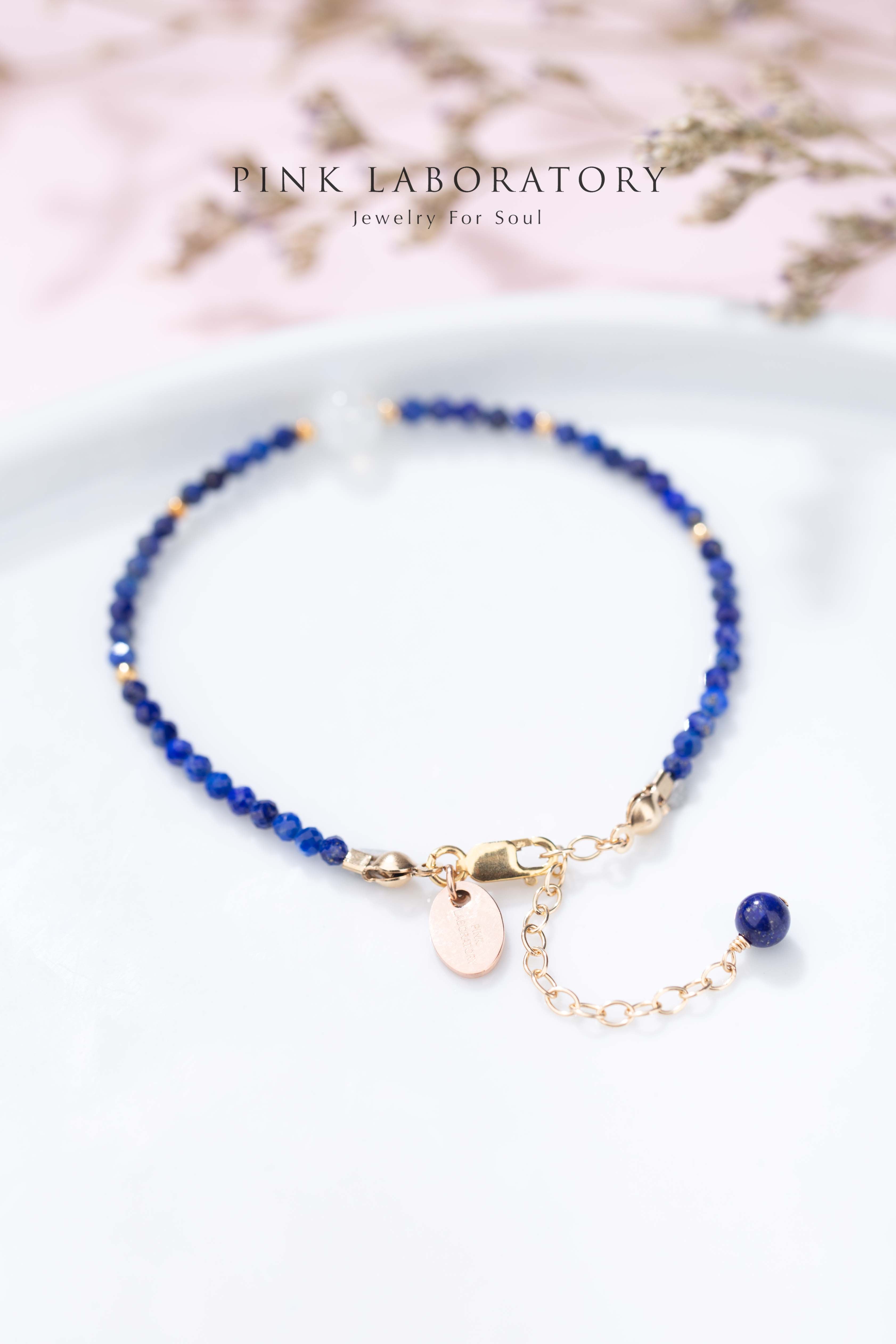 青金石月亮石14KGF手鍊