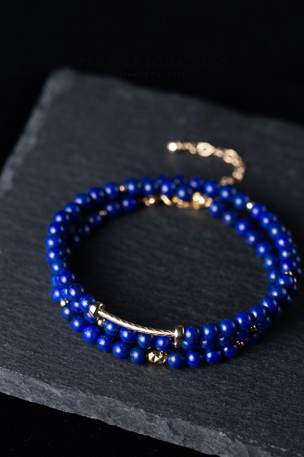 青金石14KGF三圈手鍊