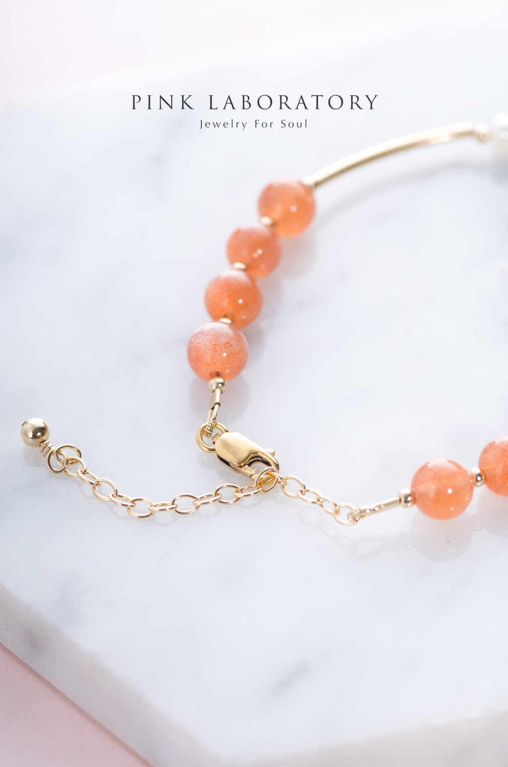 太陽石天然淡水珍珠手鍊 | 14K包金手環