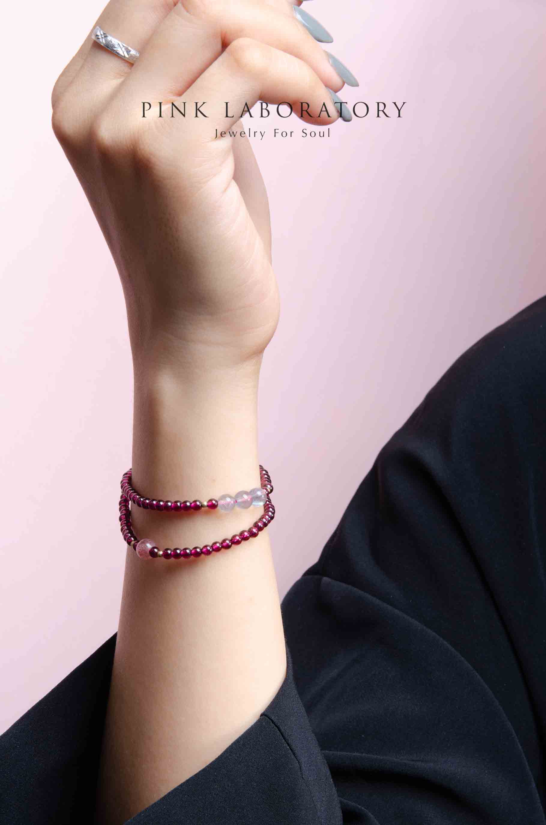 紫牙烏石榴石4mm手鍊