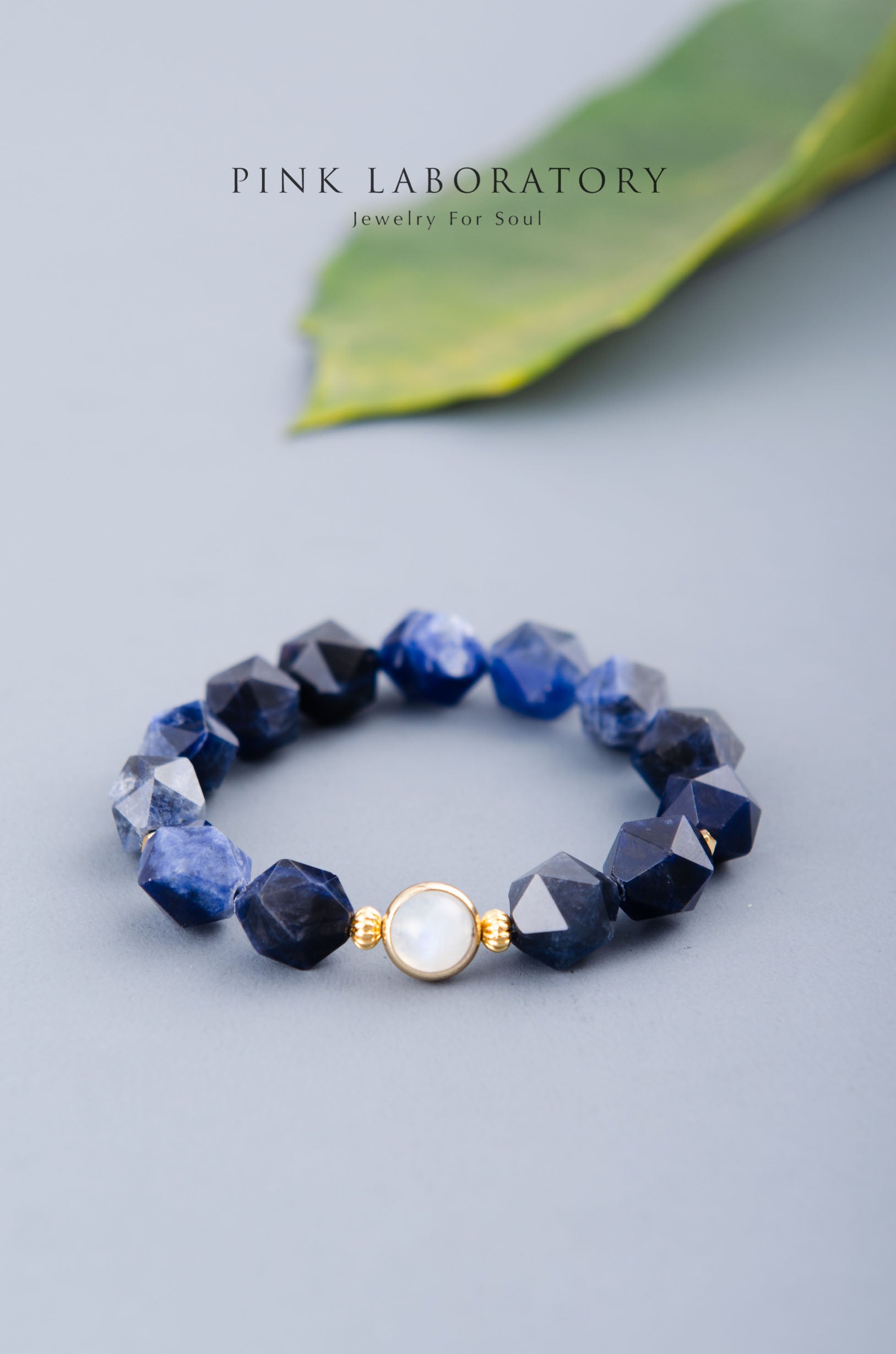 多邊形藍紋石月光石手鍊